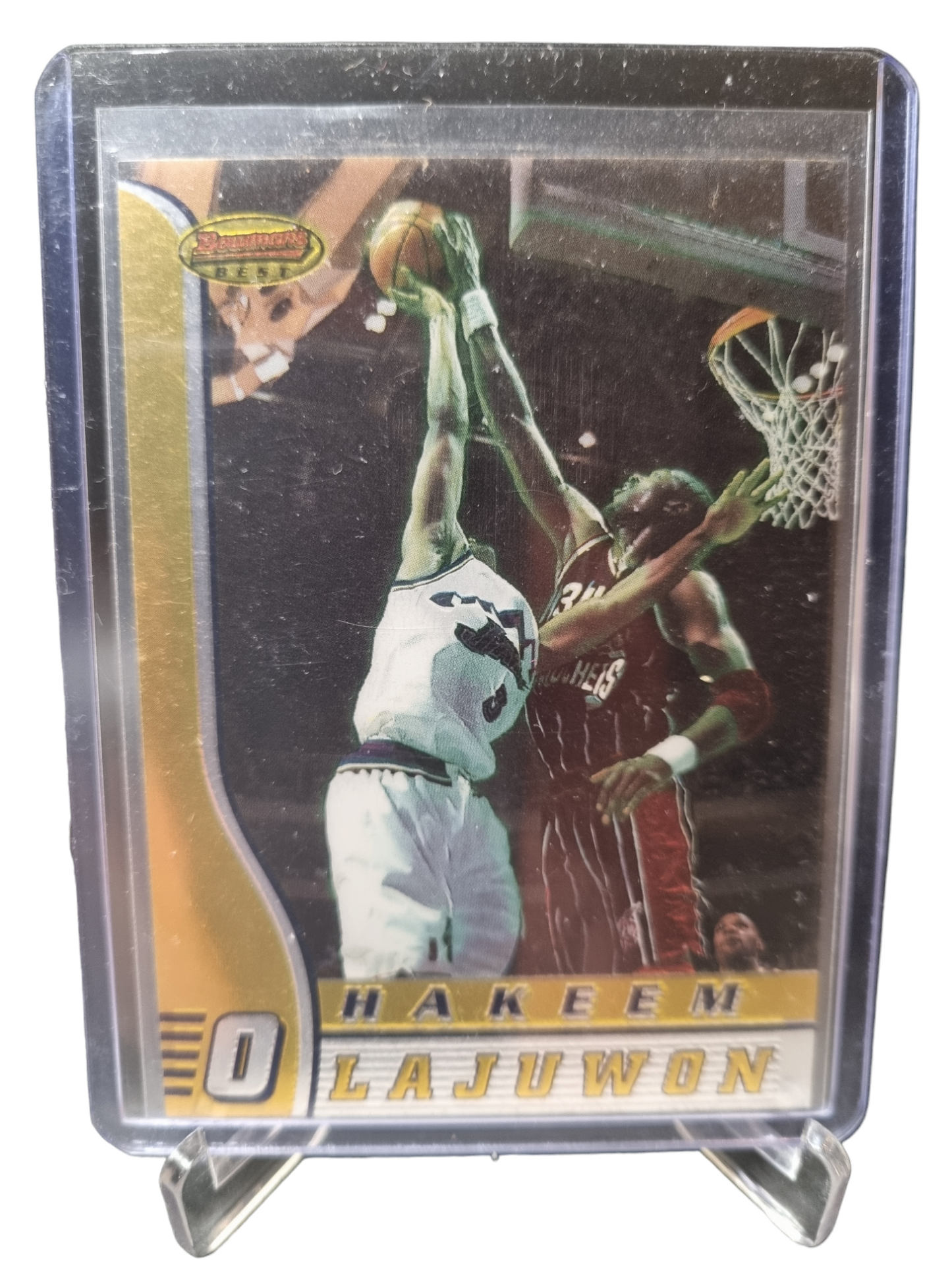 1997 Topps #15 Hakeem Olajuwon Bowmans Best