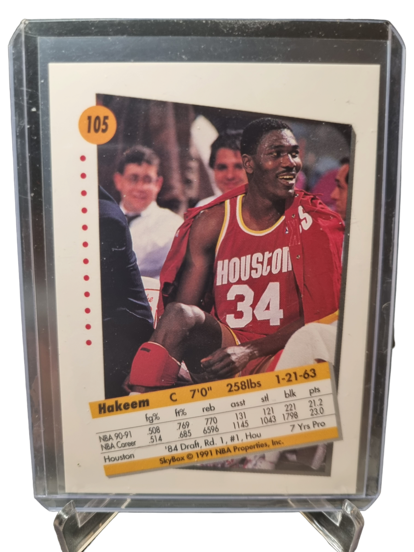 1991 Skybox #105 Hakeem Olajuwon