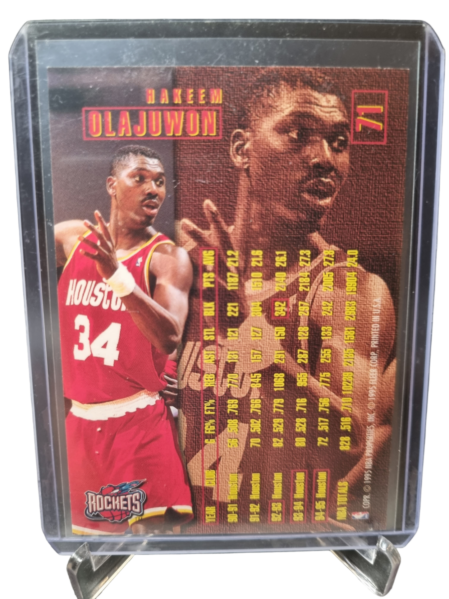 1995-96 Fleer #71 Hakeem Olajuwon