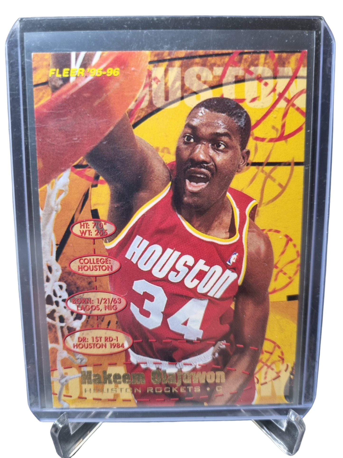 1995-96 Fleer #71 Hakeem Olajuwon