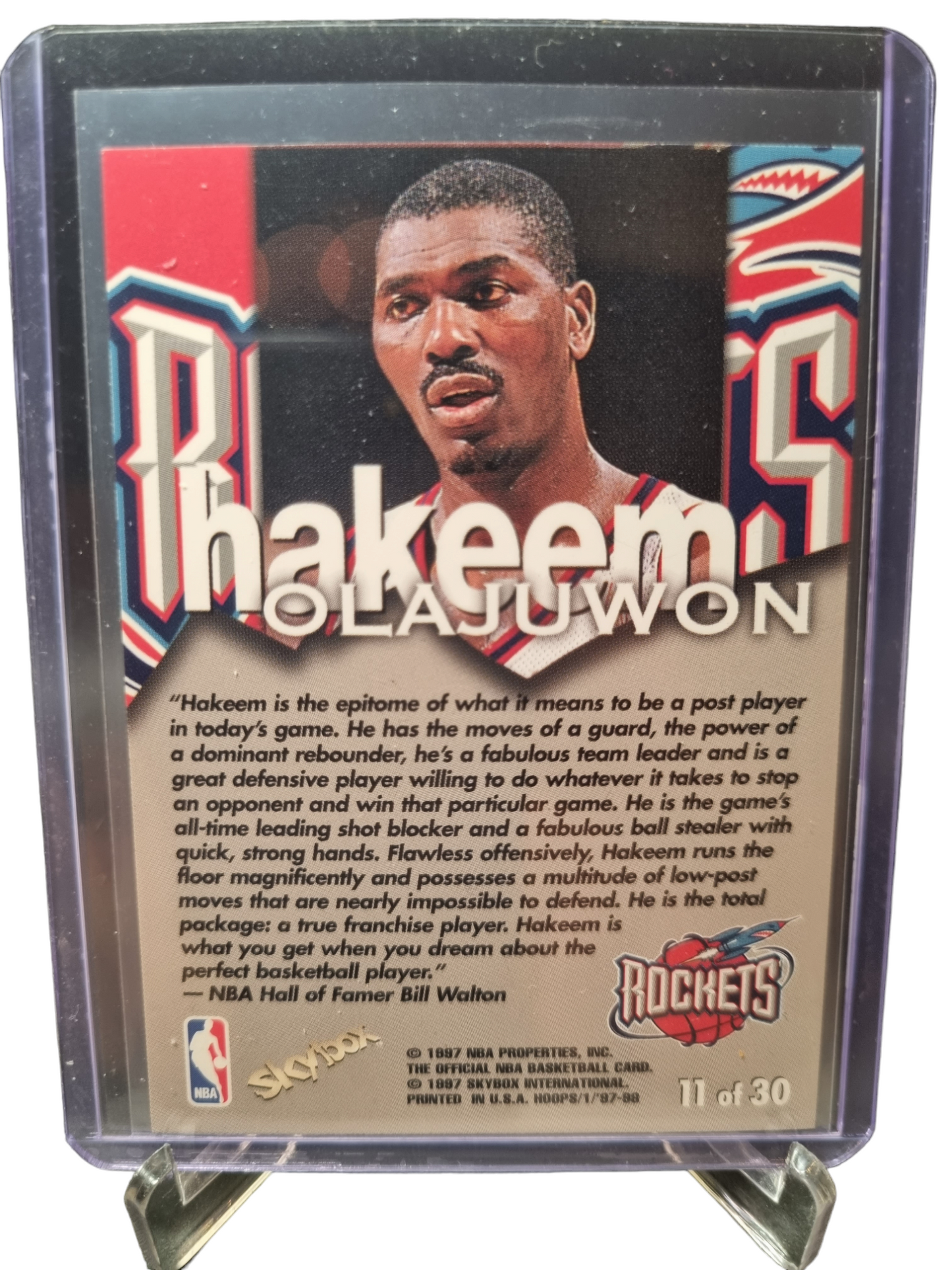 1997 Skybox #11 of 30 Hakeem Olajuwon Talkin Hoops