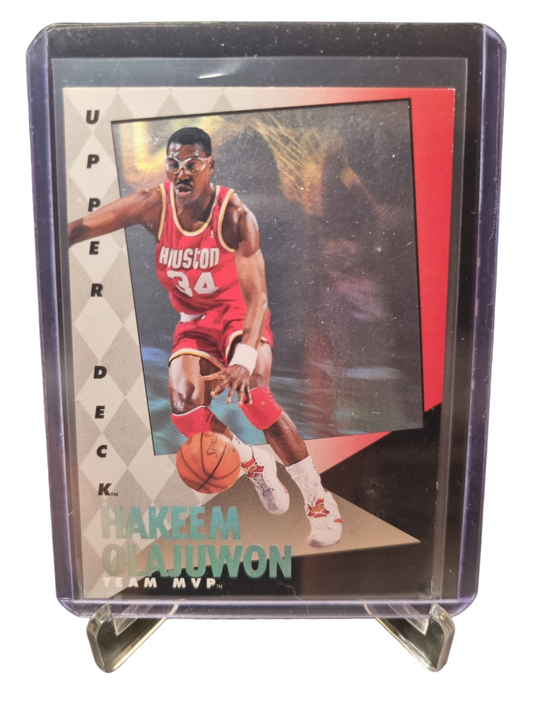 1993 Upper Deck #10 Hakeem Olajuwon Team MVP Hologram Card