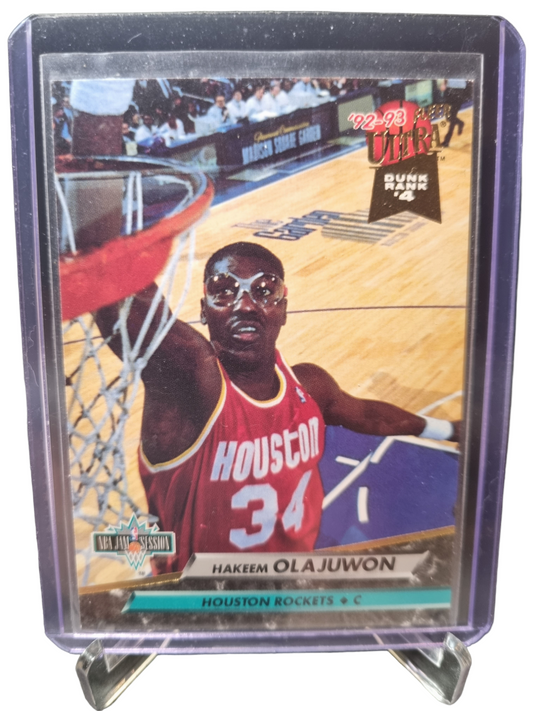 1992-93 Fleer Ultra #204 Hakeem Olajuwon Dunk Rank 4