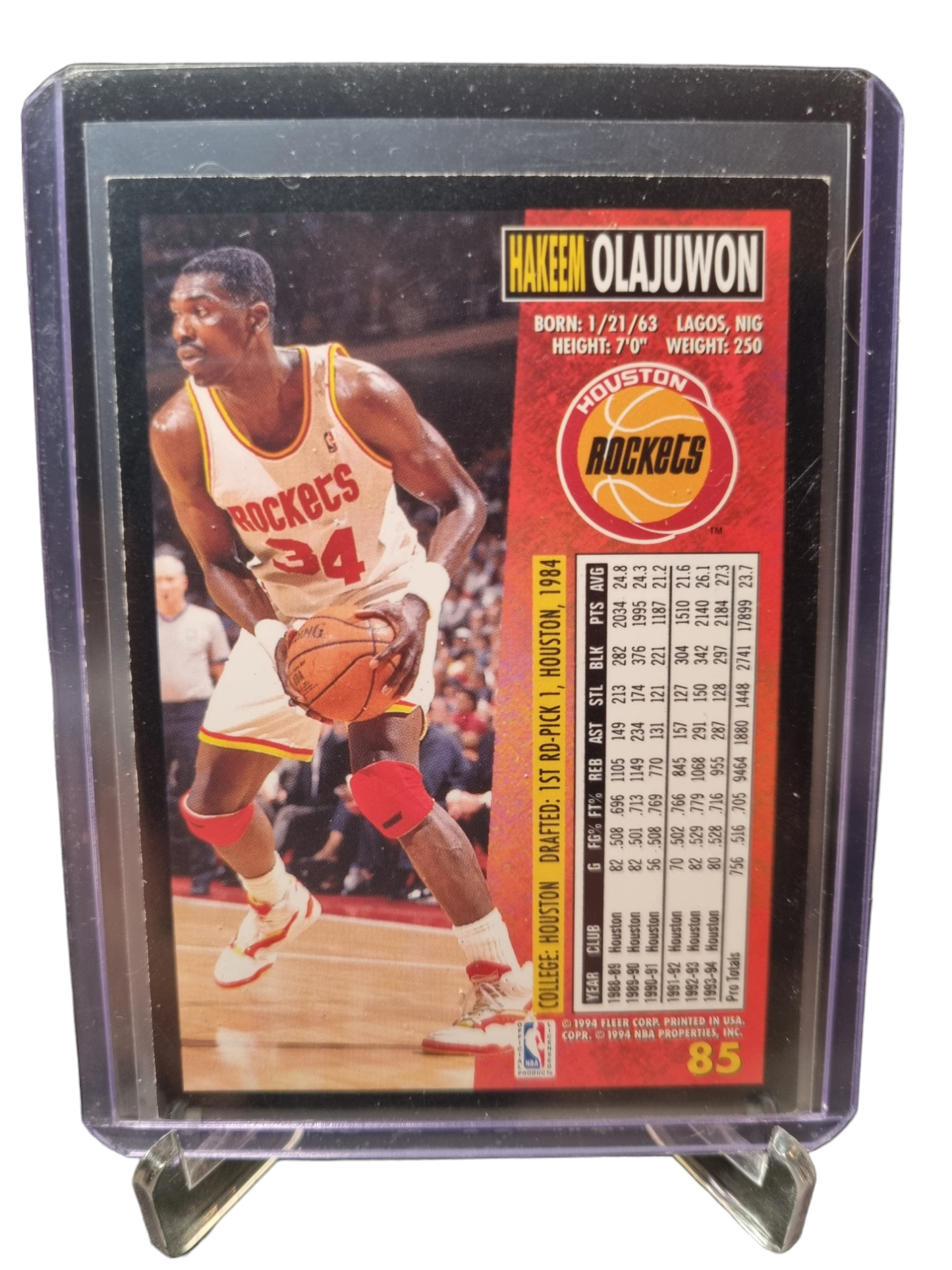 1994-95 Fleer #85 Hakeem Olajuwon