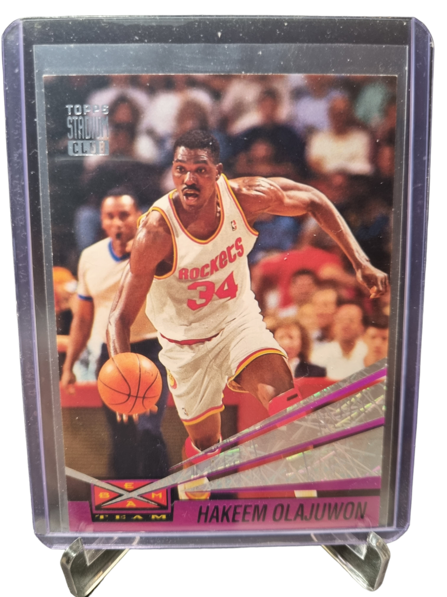 1993-94 Topps Stadium Club #12 of 27 Hakeem Olajuwon Beam Team