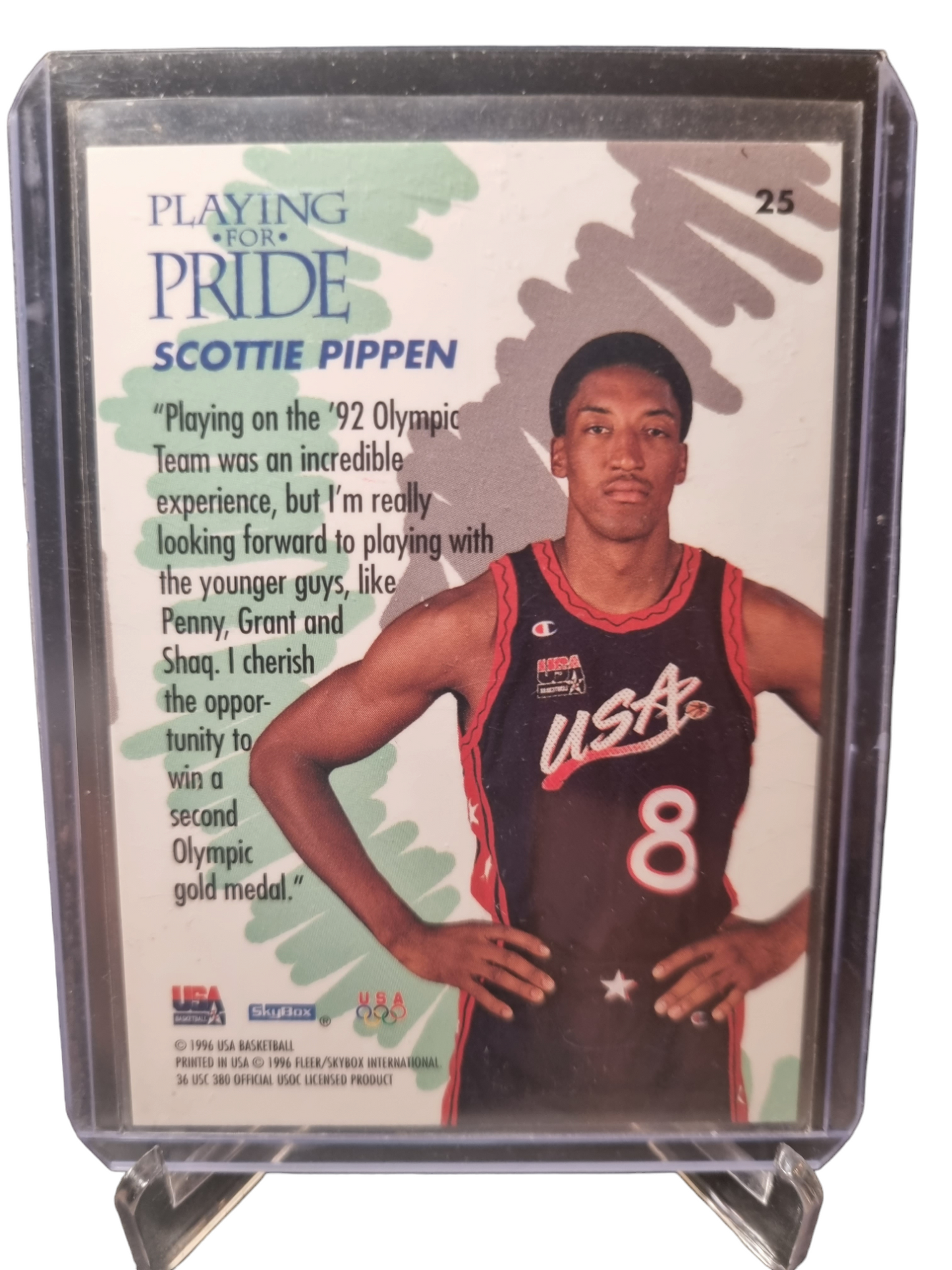 1996 Fleer #25 Scottie Pippen USA Basketball Playing For Pride