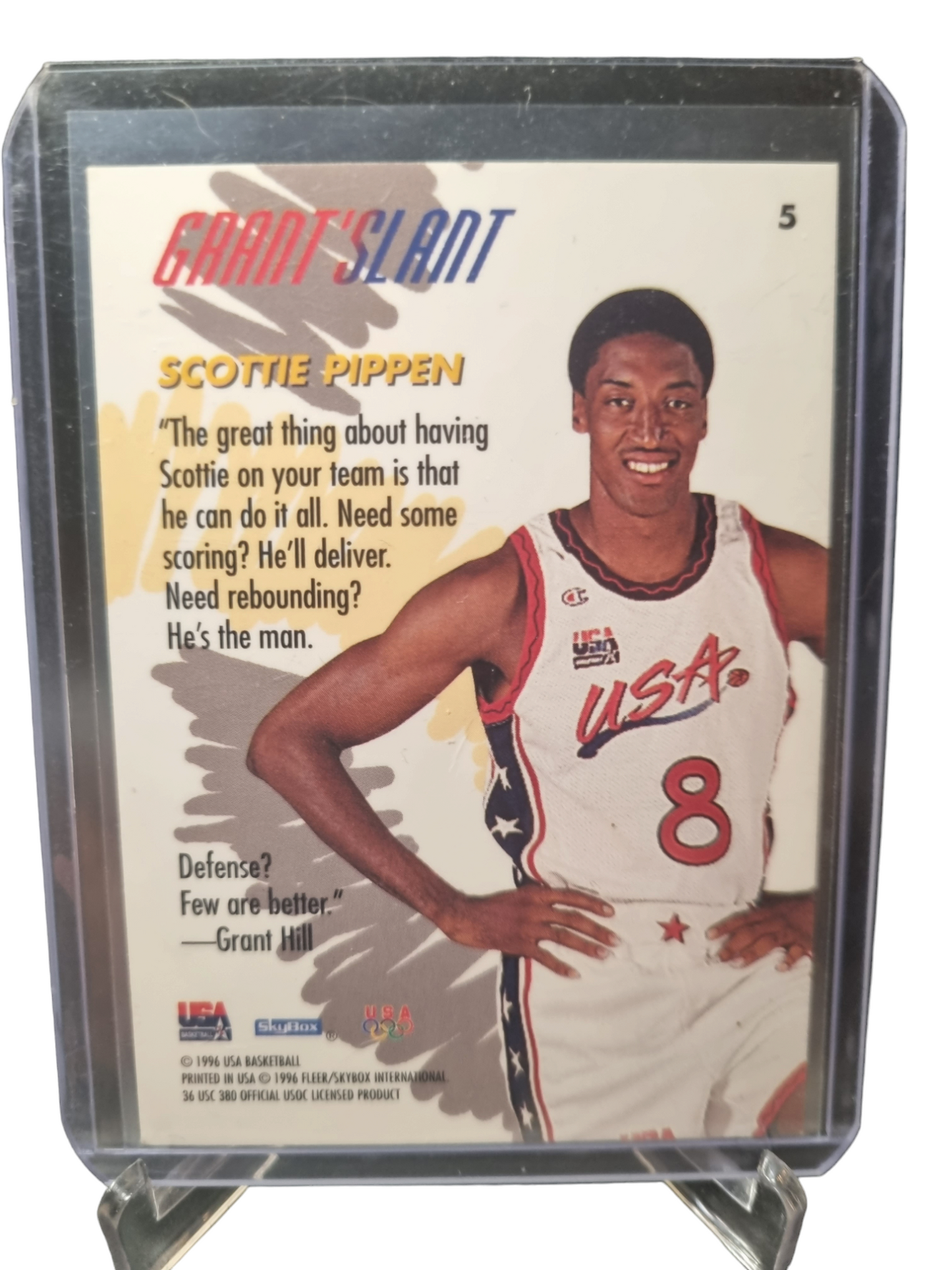 1996 Fleer #5 Scottie Pippen USA Basketball Grants Slant