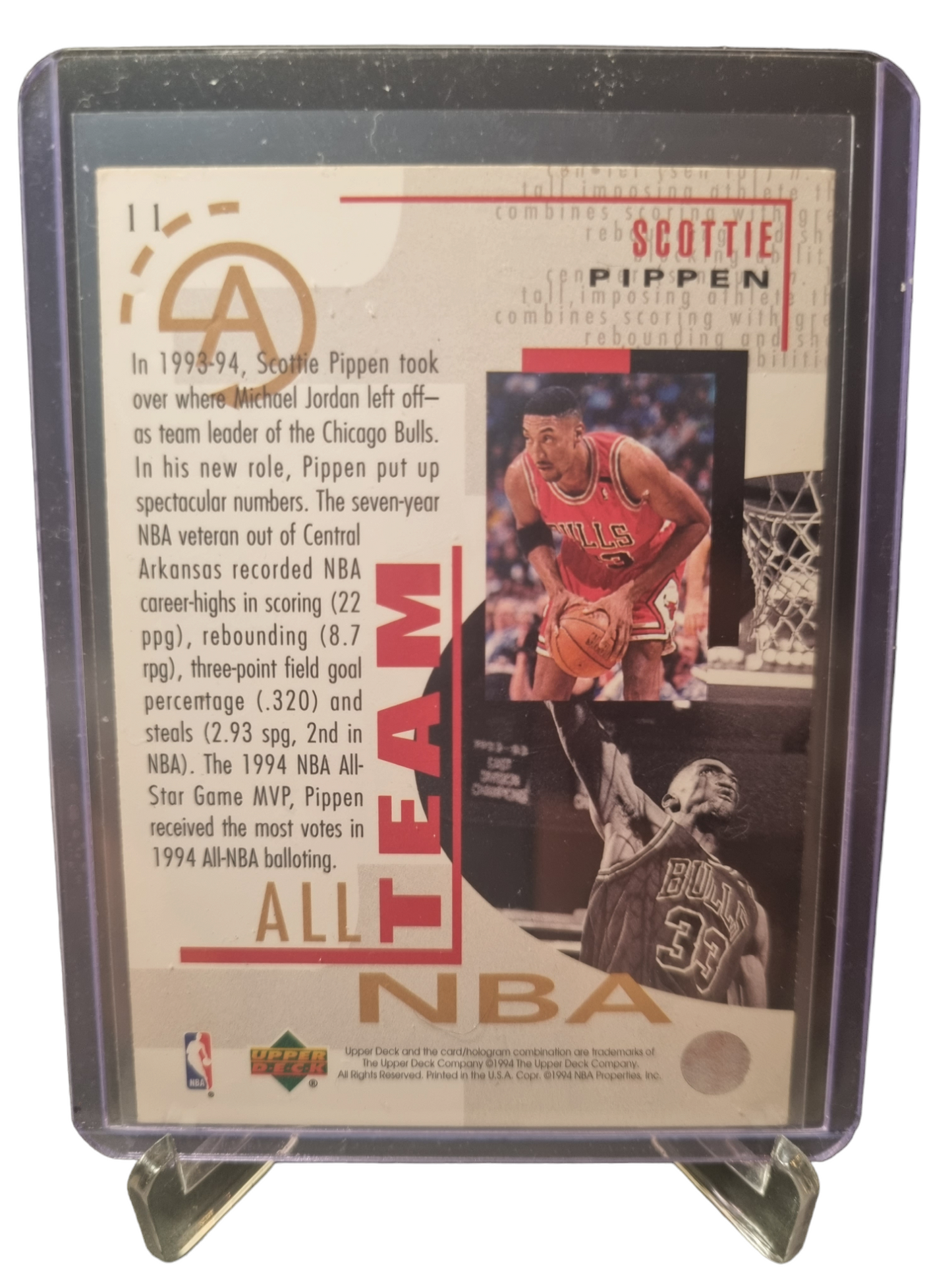 1994 Upper Deck #11 Scottie Pippen All NBA Team