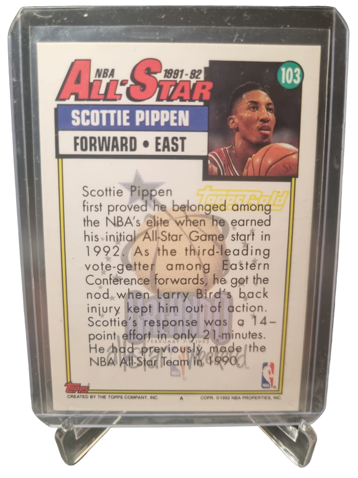 1992 Topps Finest #103 Scottie Pippen All-Star