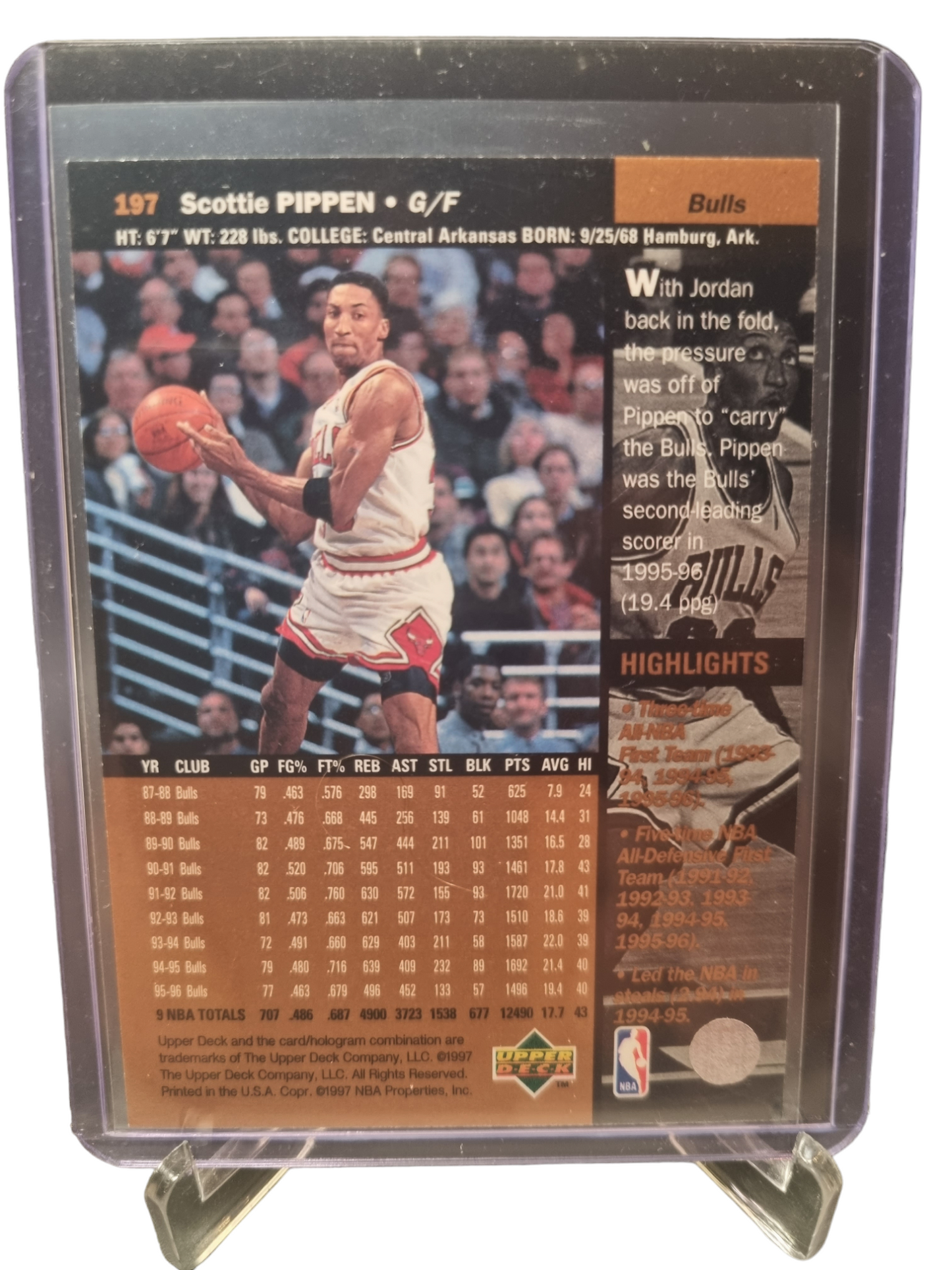 1997 Upper Deck #197 Scottie Pippen