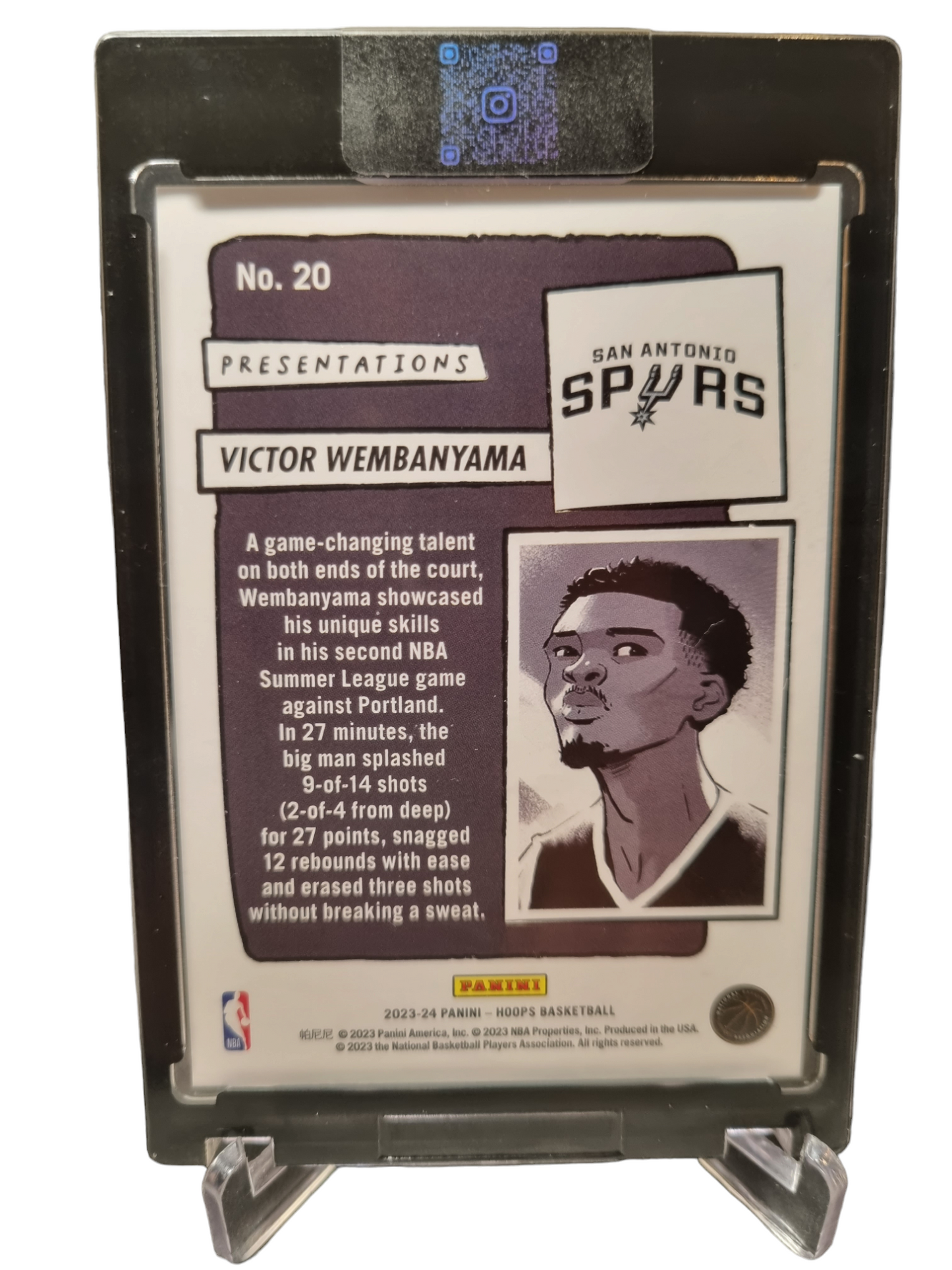 2023-24 Hoops #20 Victor Wembanyama Rookie Card Presentations