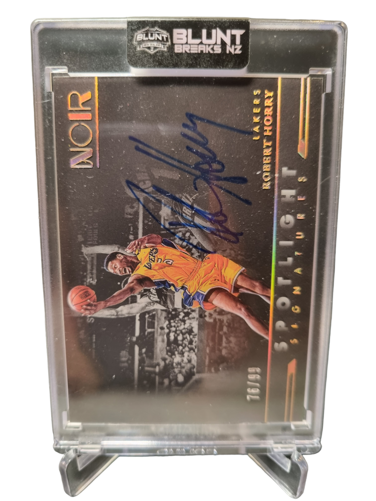 2022-23 Panini Noir #SSH-RHO Robert Horry Spotlight Signatures on Card Autograph 76/99