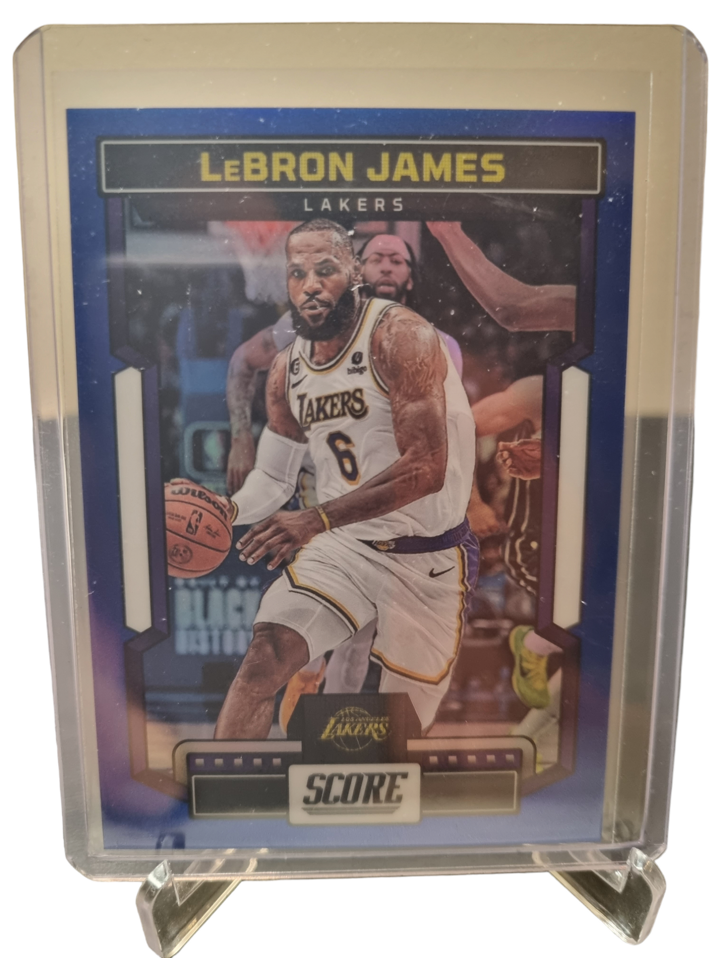 2022-23 Panini Chronicles Score #531 Lebron James Score Blue Prizm 94/99