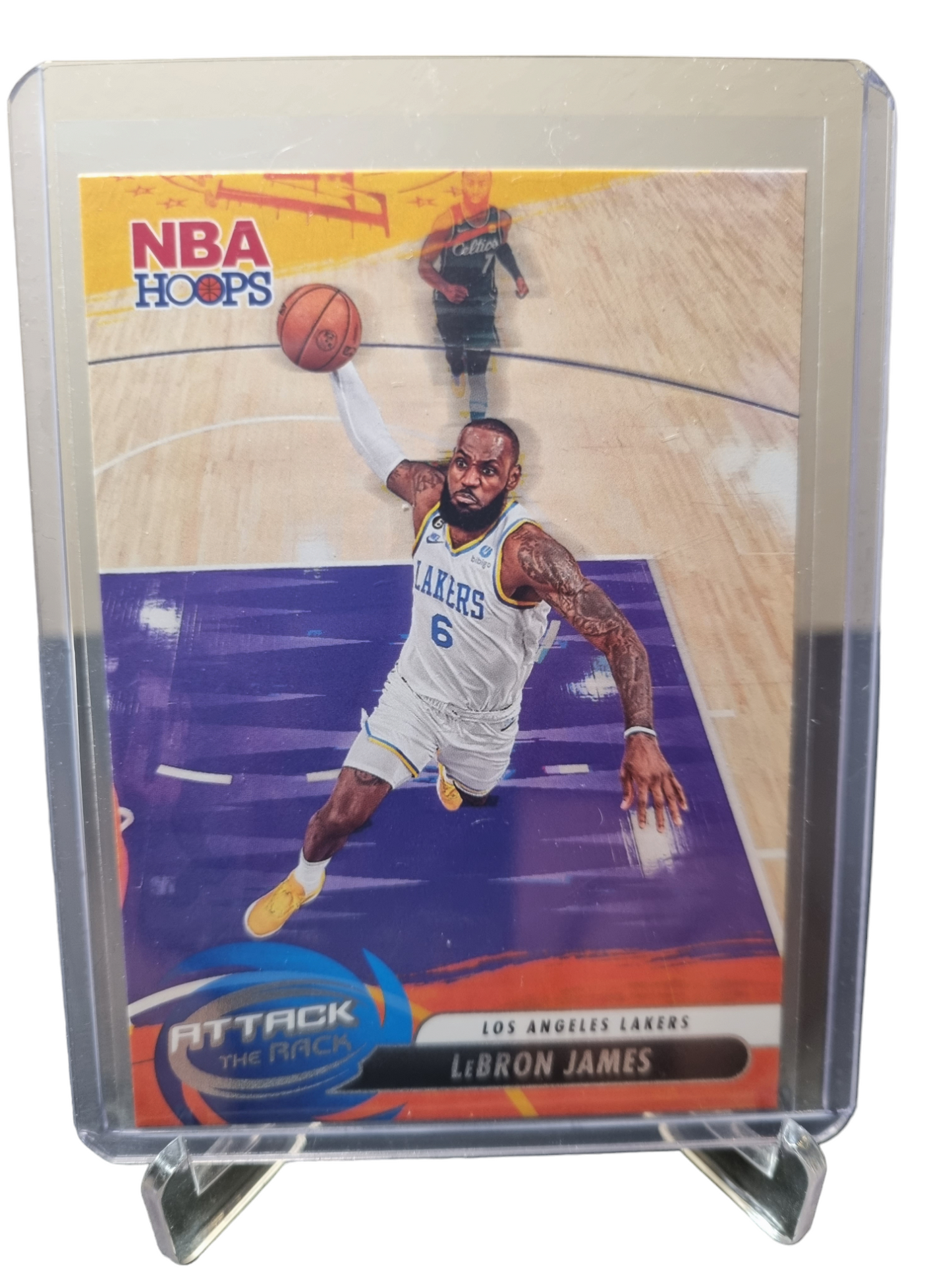 2023-24 Panini Hoops #6 Lebron James Attack The Rack