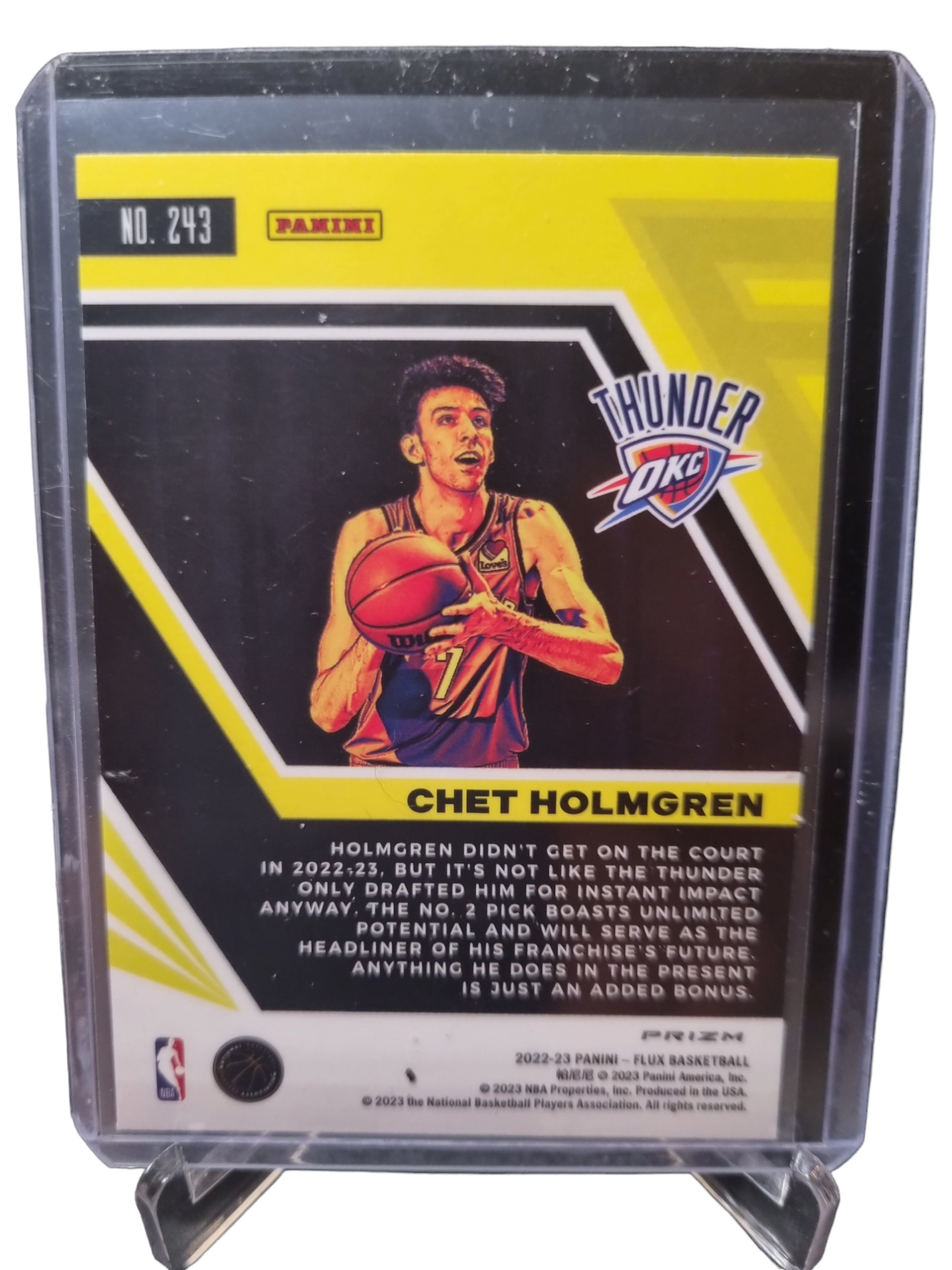 2022-23 Panini Flux #243 Chet Holmgren Rookie Card Silver Prizm