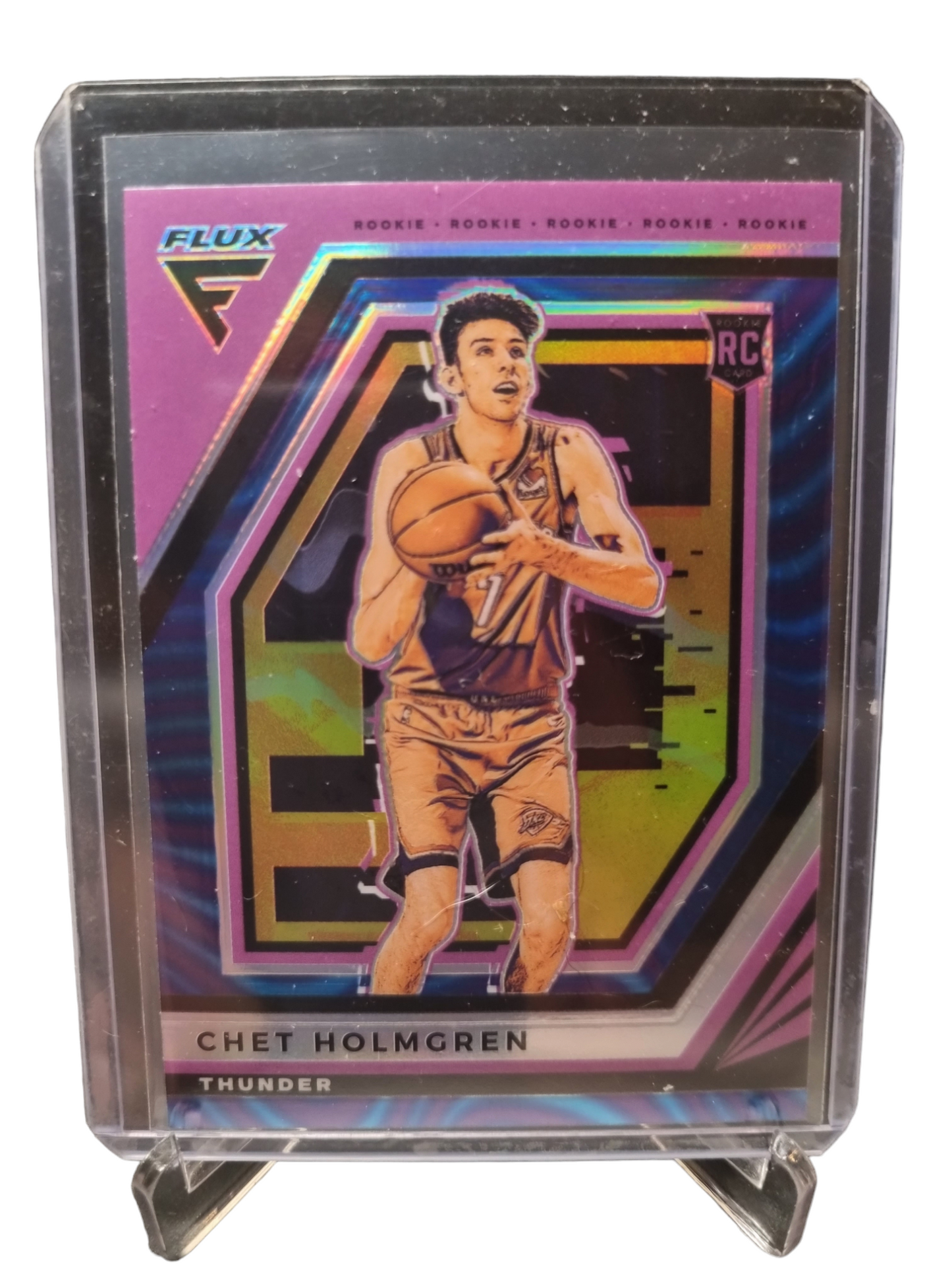 2022-23 Panini Flux #243 Chet Holmgren Rookie Card Blue Prizm