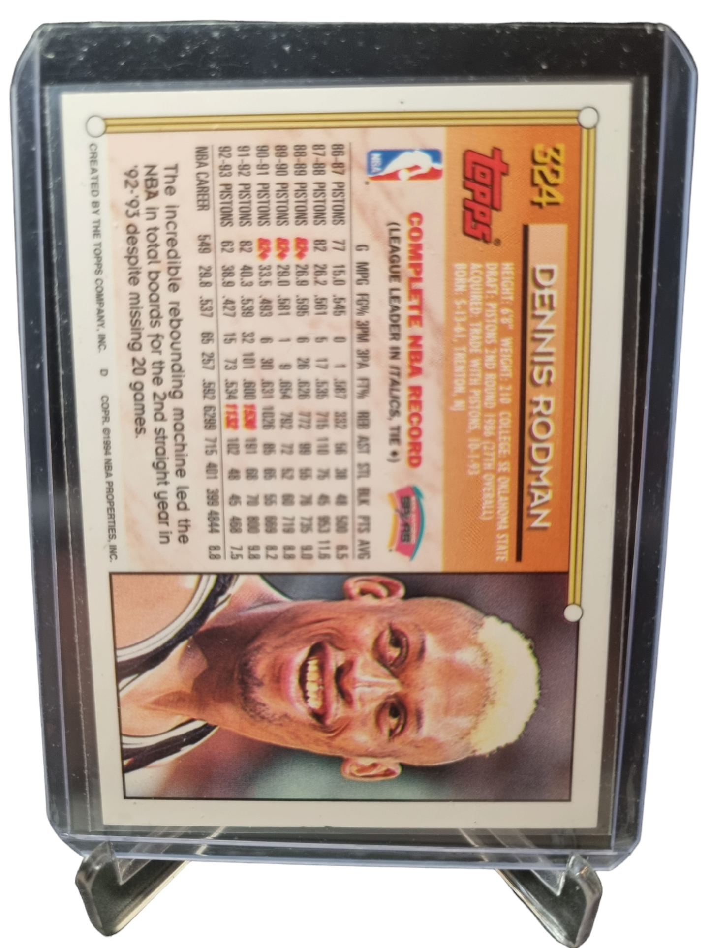 1994 Topps #324 Dennis Rodman