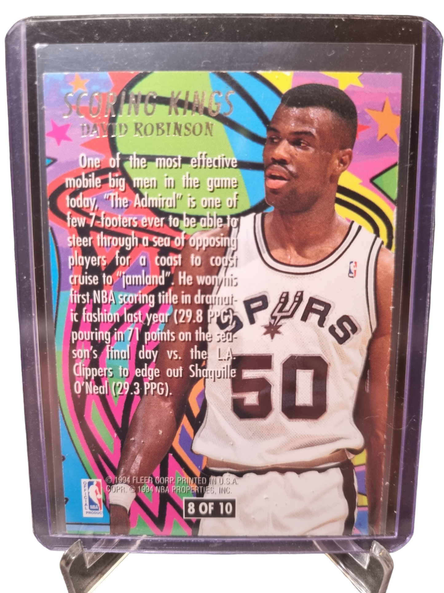 1994-95 Fleer #8 of 10 David Robinson Scoring Kings