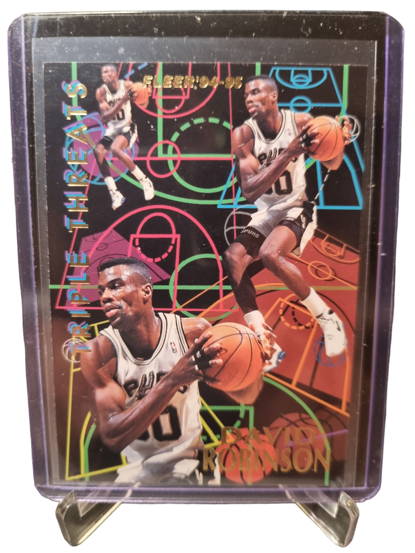 1994-95 Fleer #9 of 10 David Robinson Triple Threats