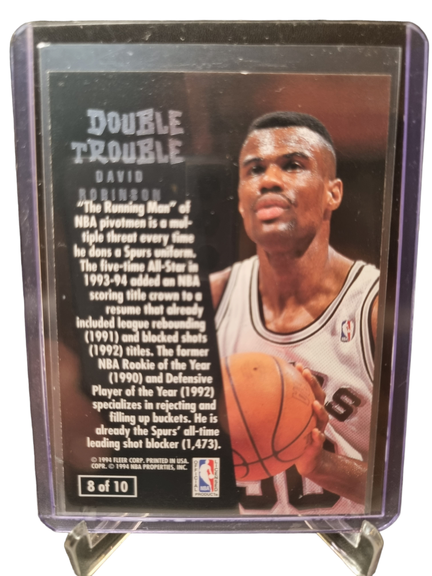 1994-95 Fleer #8 of 10 David Robinson Double Trouble