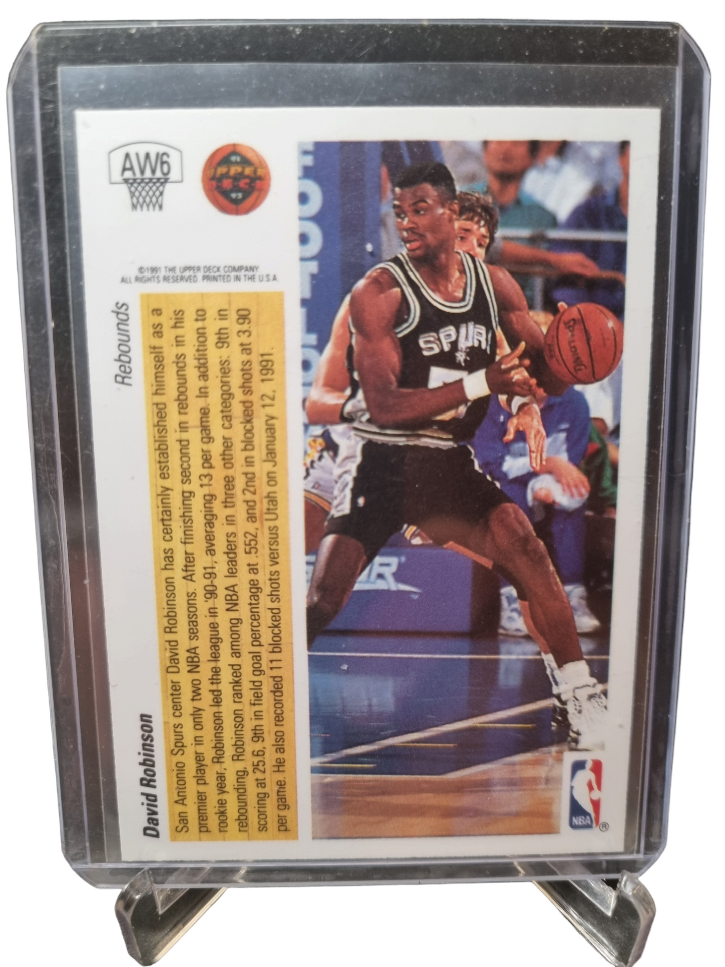 1991 Upper Deck #AW6 David Robinson Hologram