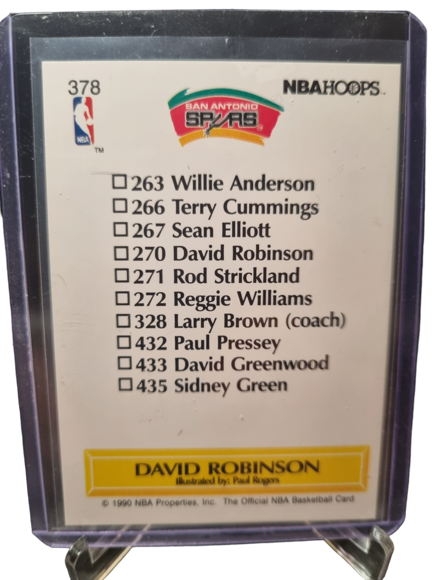 1991 Upper Deck #378 David Robinson Spurs Checklist