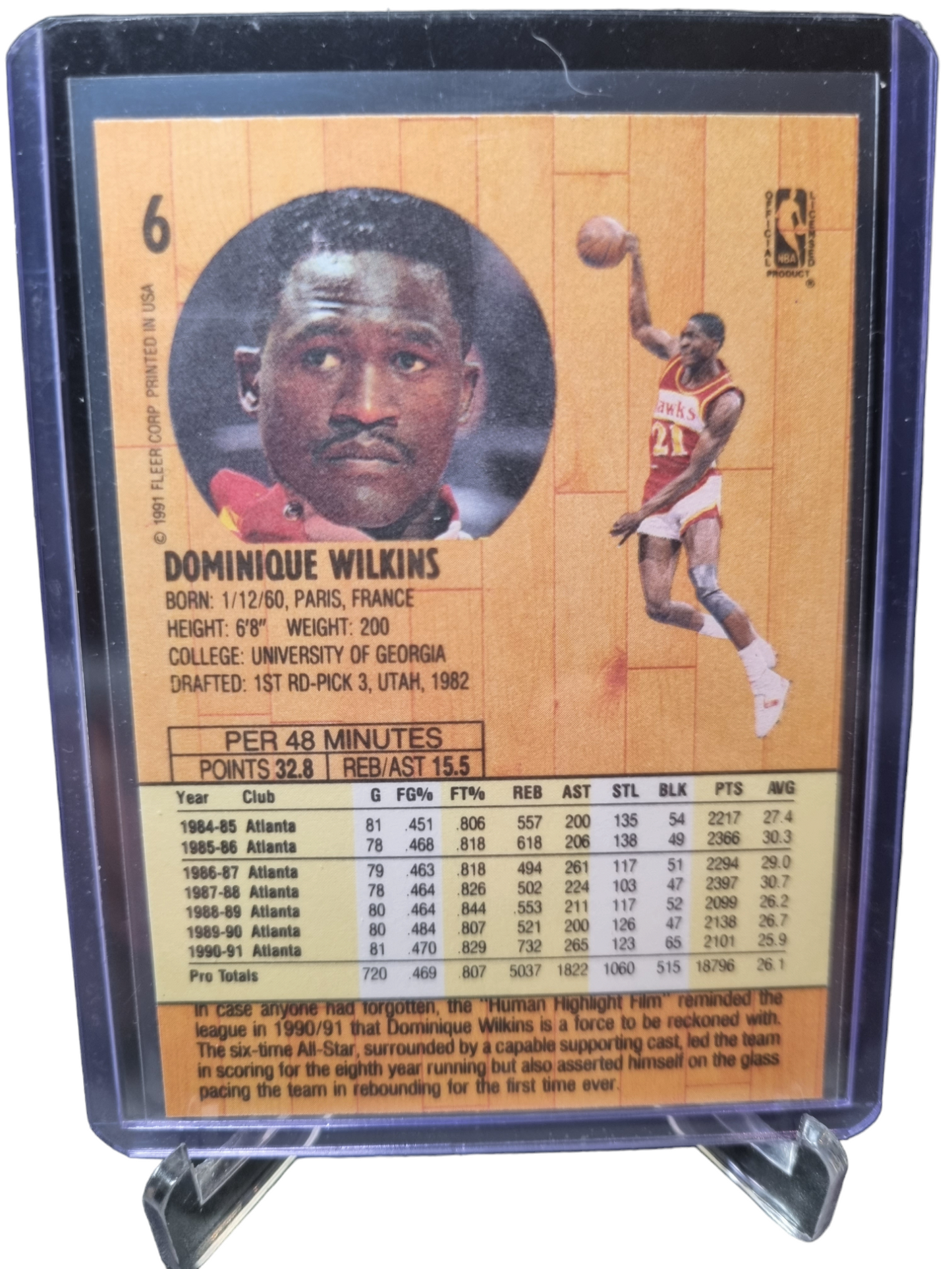 1991 Fleer #6 Dominique Wilkins