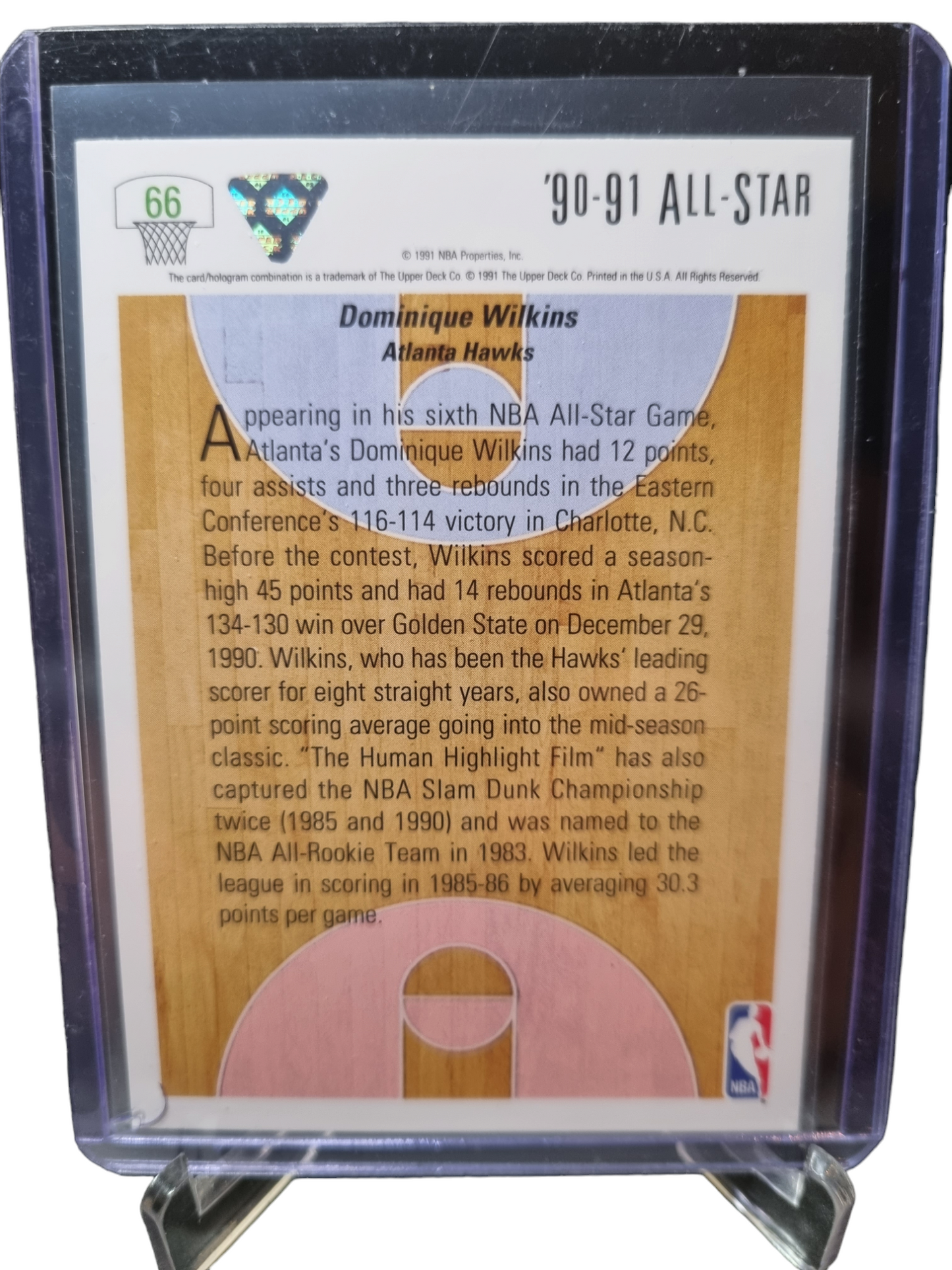 1991 Upper Deck #66 Dominique Wilkins All-Star East