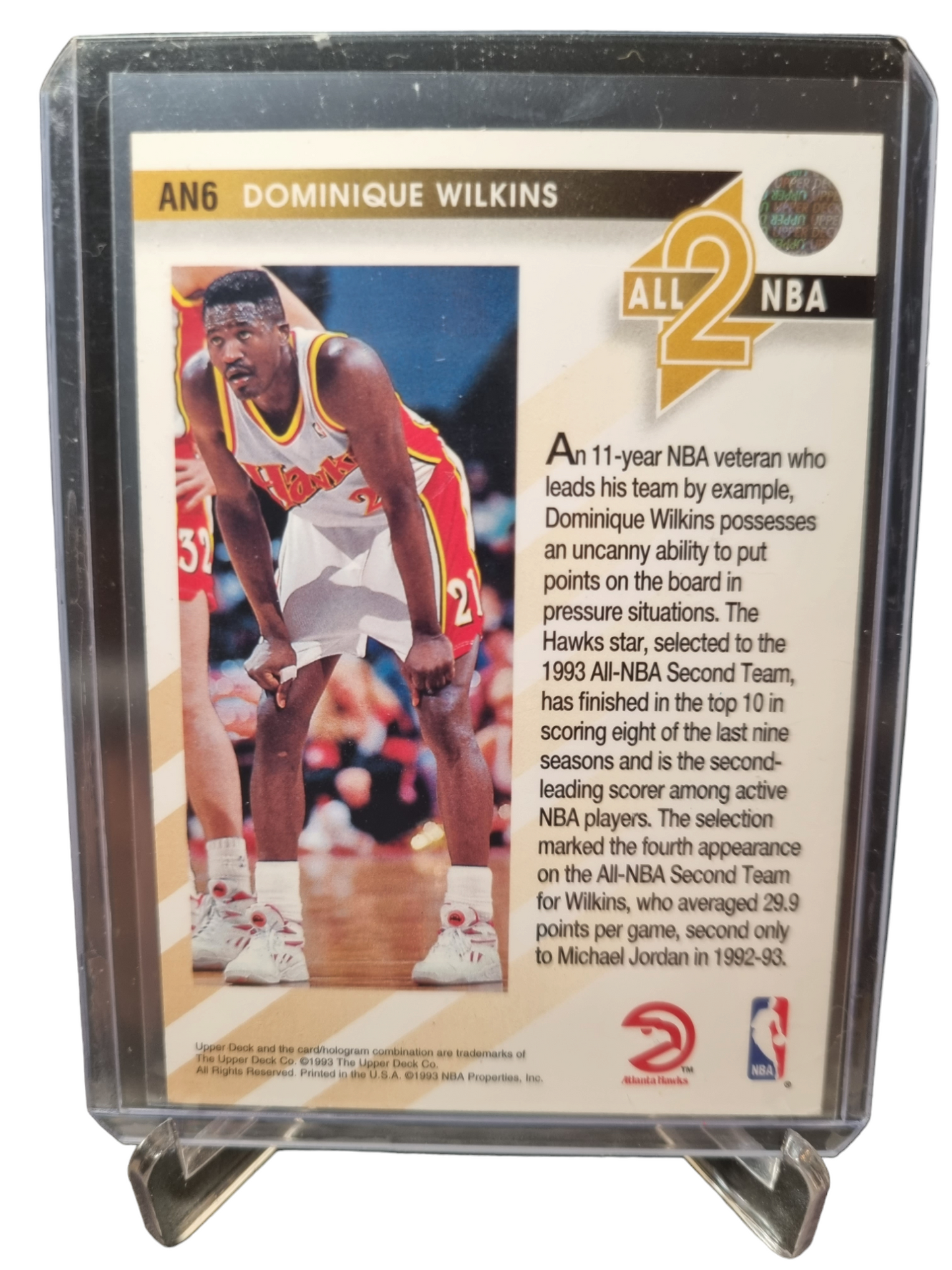 1993 Upper Deck #AN6 Dominique Wilkins All NBA Second Team