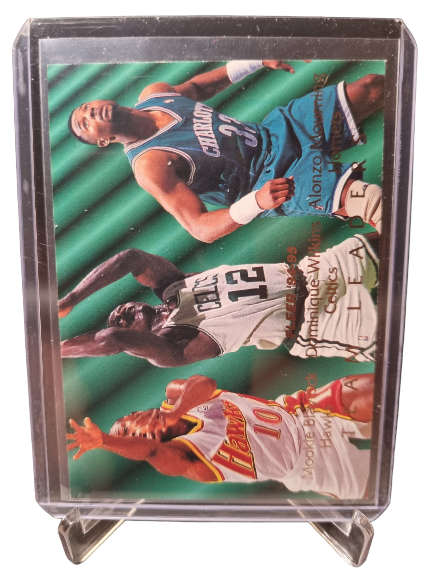 1994-95 Fleer #1 of 9 Dominique Wilkins/Mookie Blaylock/Alonzo Mourning Team Leaders