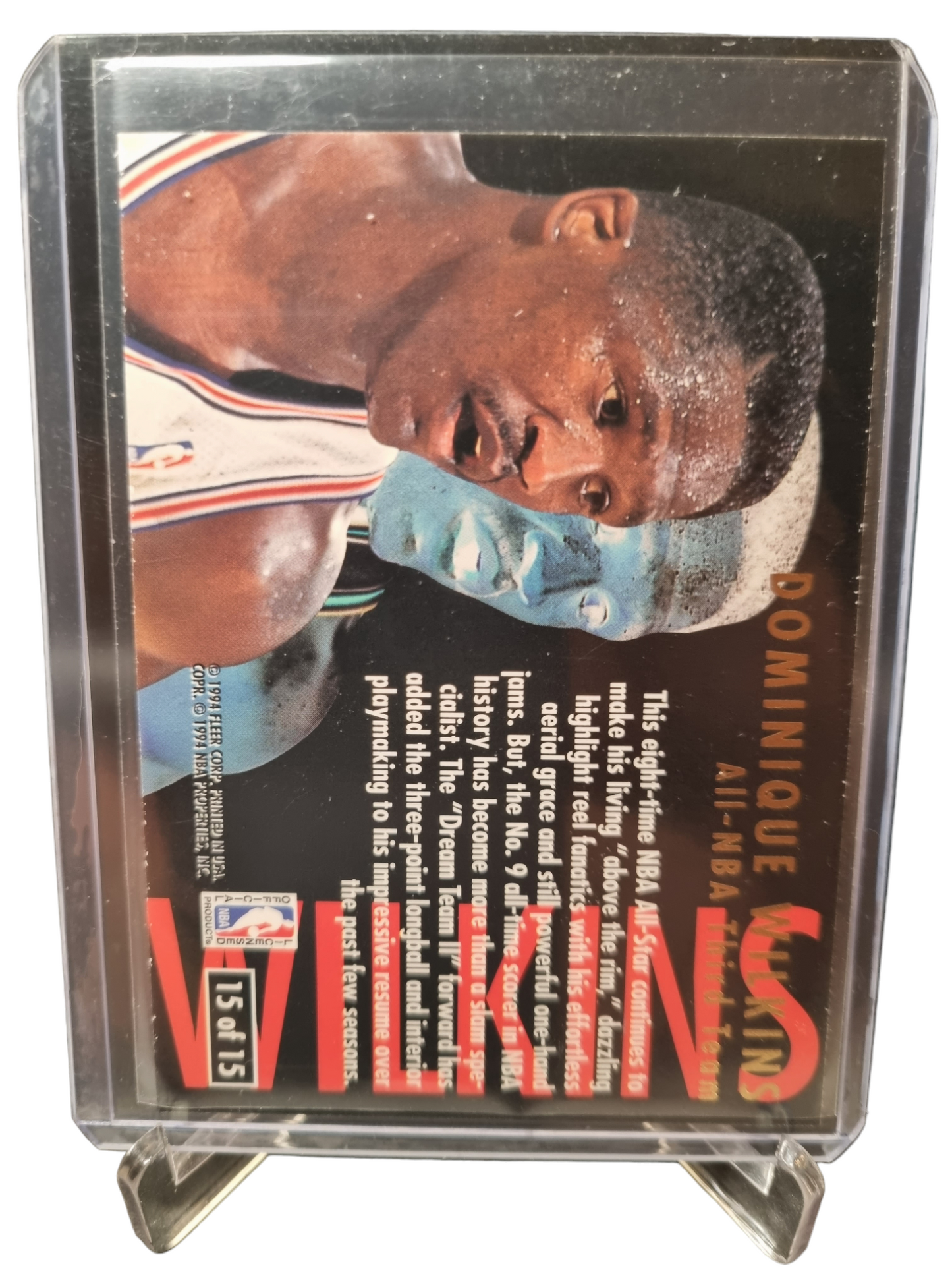 1994-95 Fleer #15 of 15 Dominique Wilkins All NBA Third Team