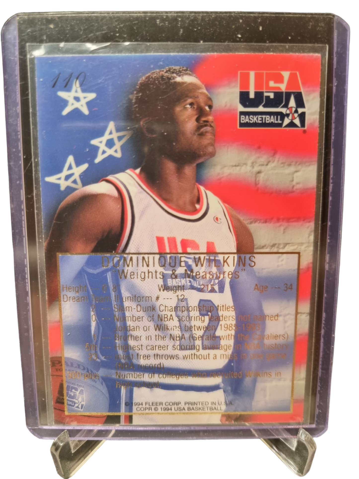 1994 Fleer #110 Dominique Wilkins USA Basketball