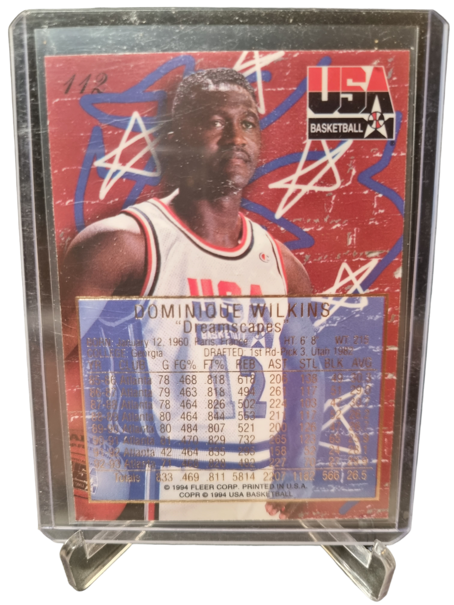 1994 Fleer #112 Dominique Wilkins USA Basketball