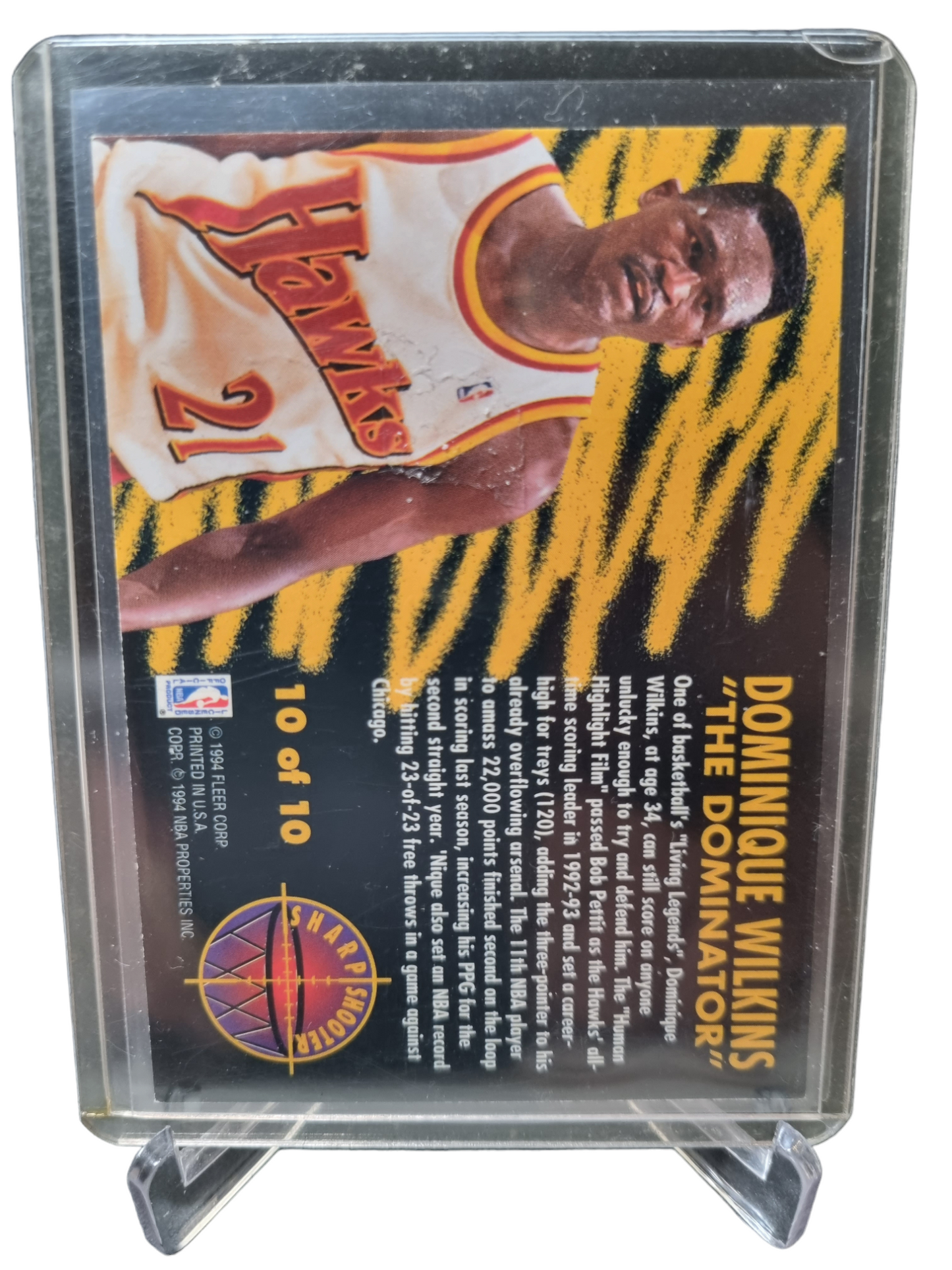 1993-94 Fleer #10 of 10 Dominique Wilkins Sharp Shooter