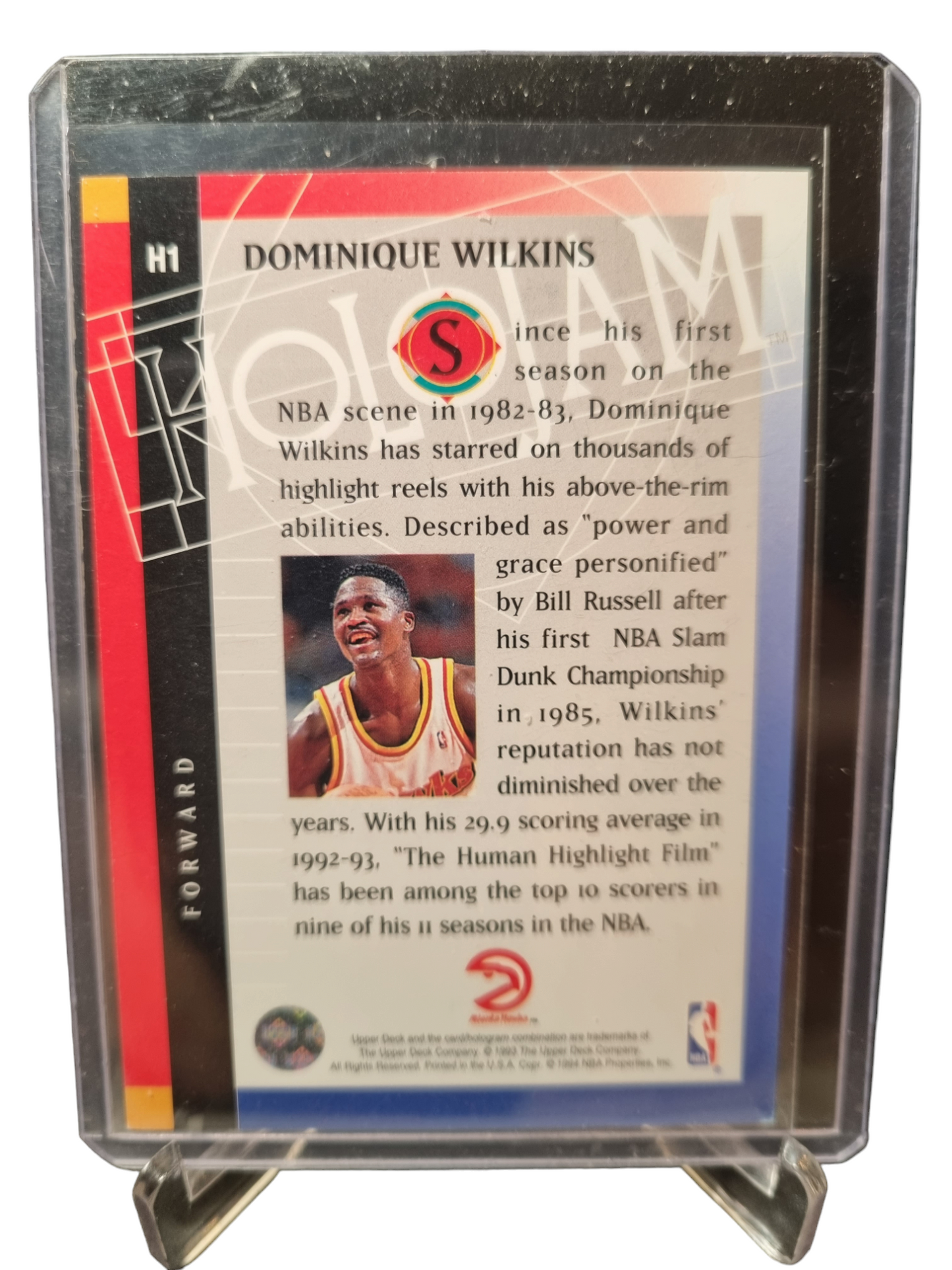 1994 Upper Deck #H1 Dominique Wilkins Holojam Hologram Card