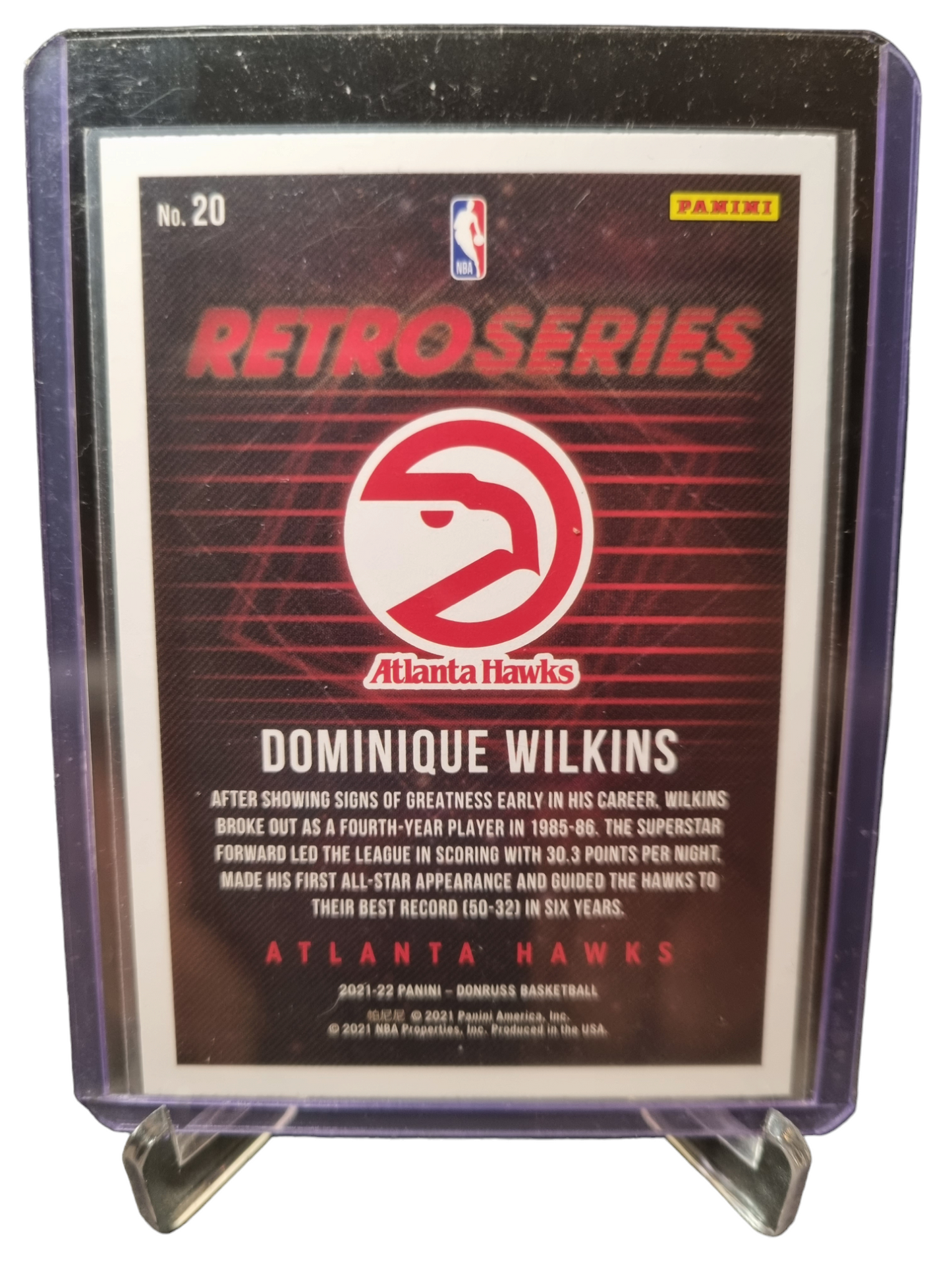 2021-22 Panini Donruss #20 Dominique Wilkins Retro Series