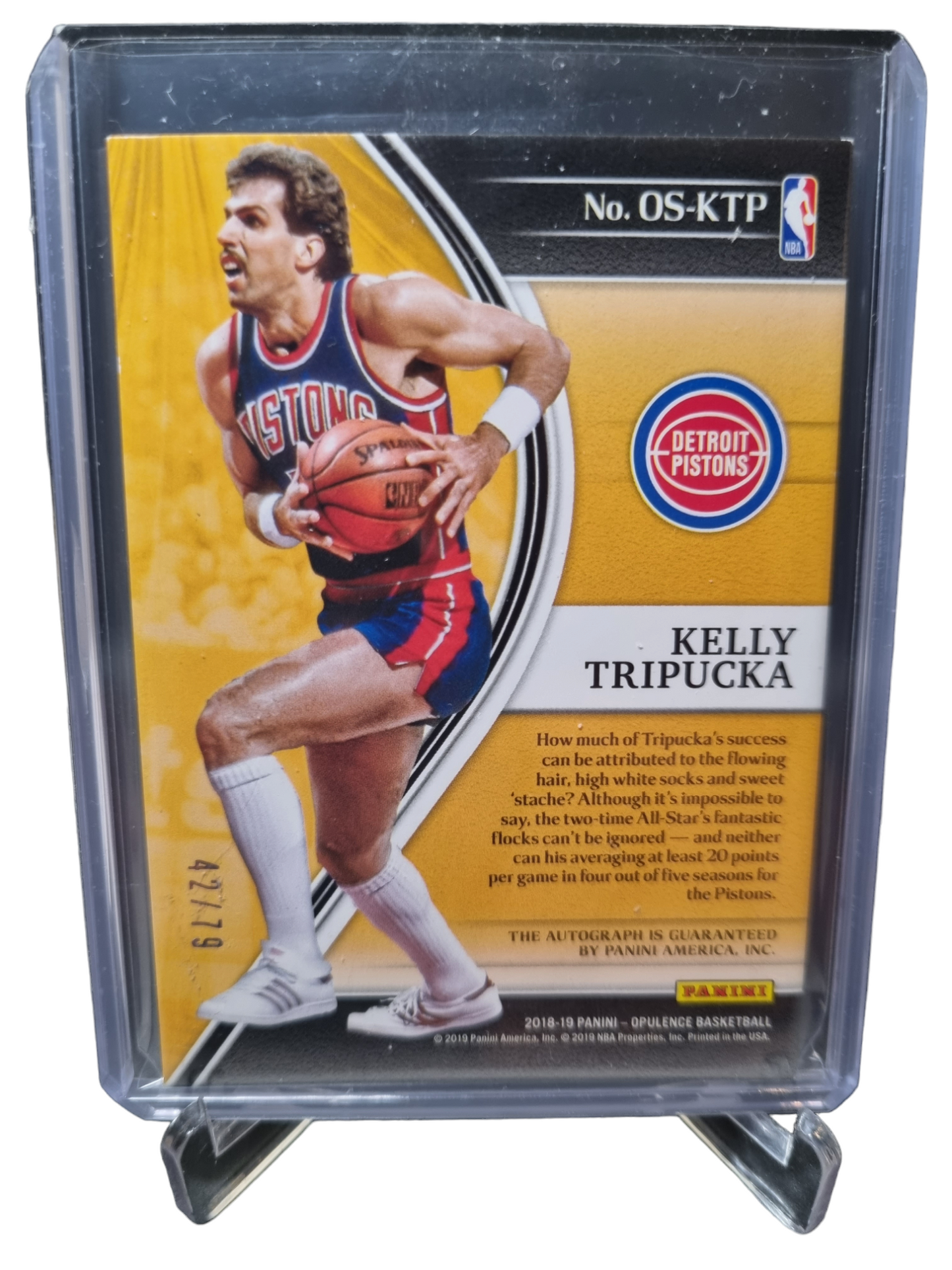 2018-19 Panini Opulence #OS-KTP Kelly Tripucka AKA THE MO On Card Autograph 42/79