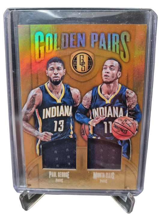 2016-17 Panini Gold Standard #11 Golden Pairs Paul George/Monta Ellis Duel Game Worn Patch