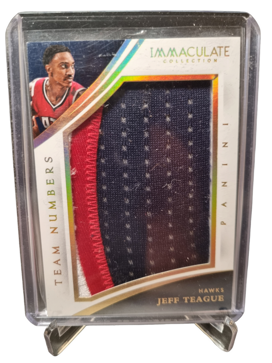 2014-15 Panini Immaculate #49 Jeff Teague Game Worn Patch 05/14