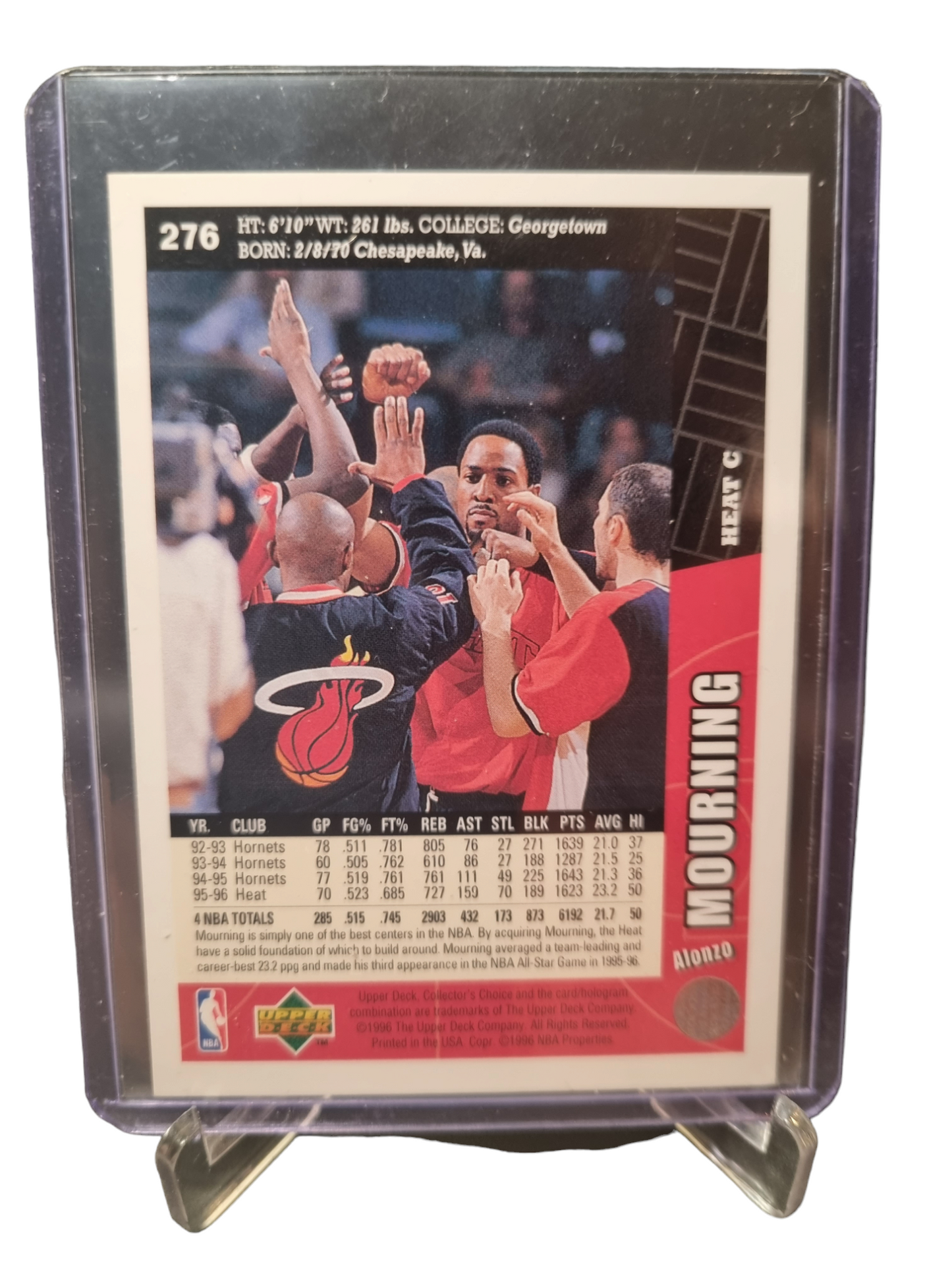 1996 Upper Deck #276 Alonzo Mourning