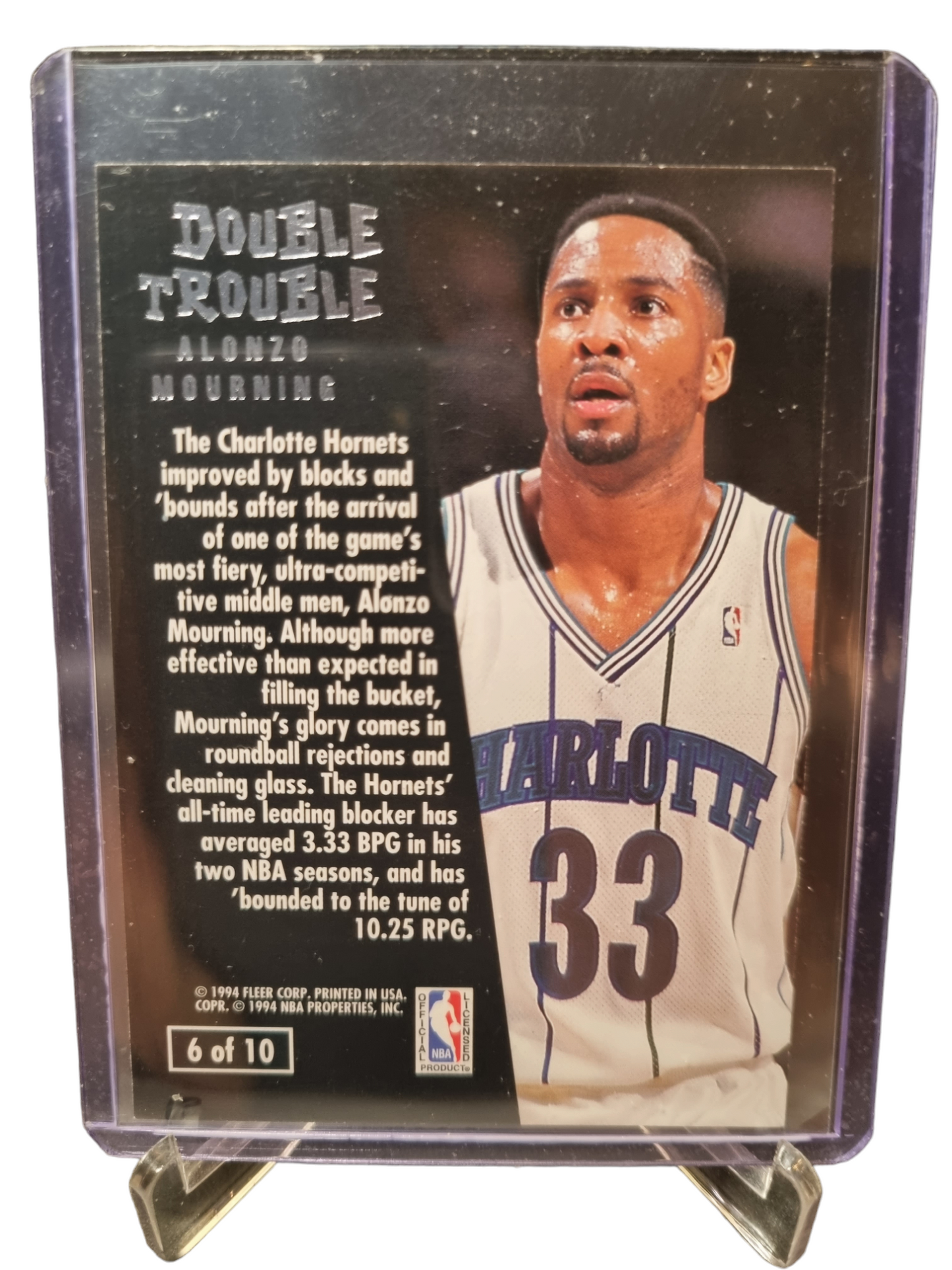 1994-95 Fleer Ultra #6 of 10 Alonzo Mourning Double Trouble