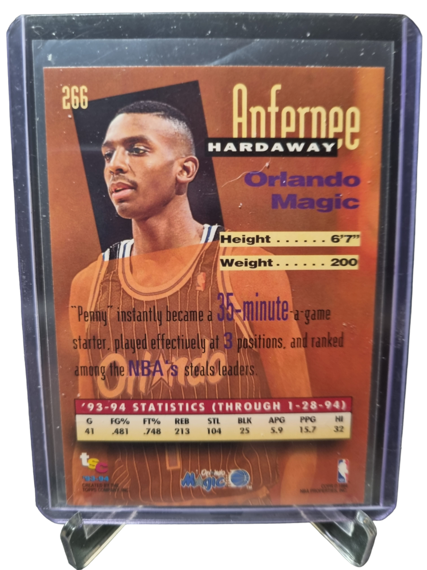 1993-94 Topps Stadium Club #266 Anfernee Hardaway New Wave