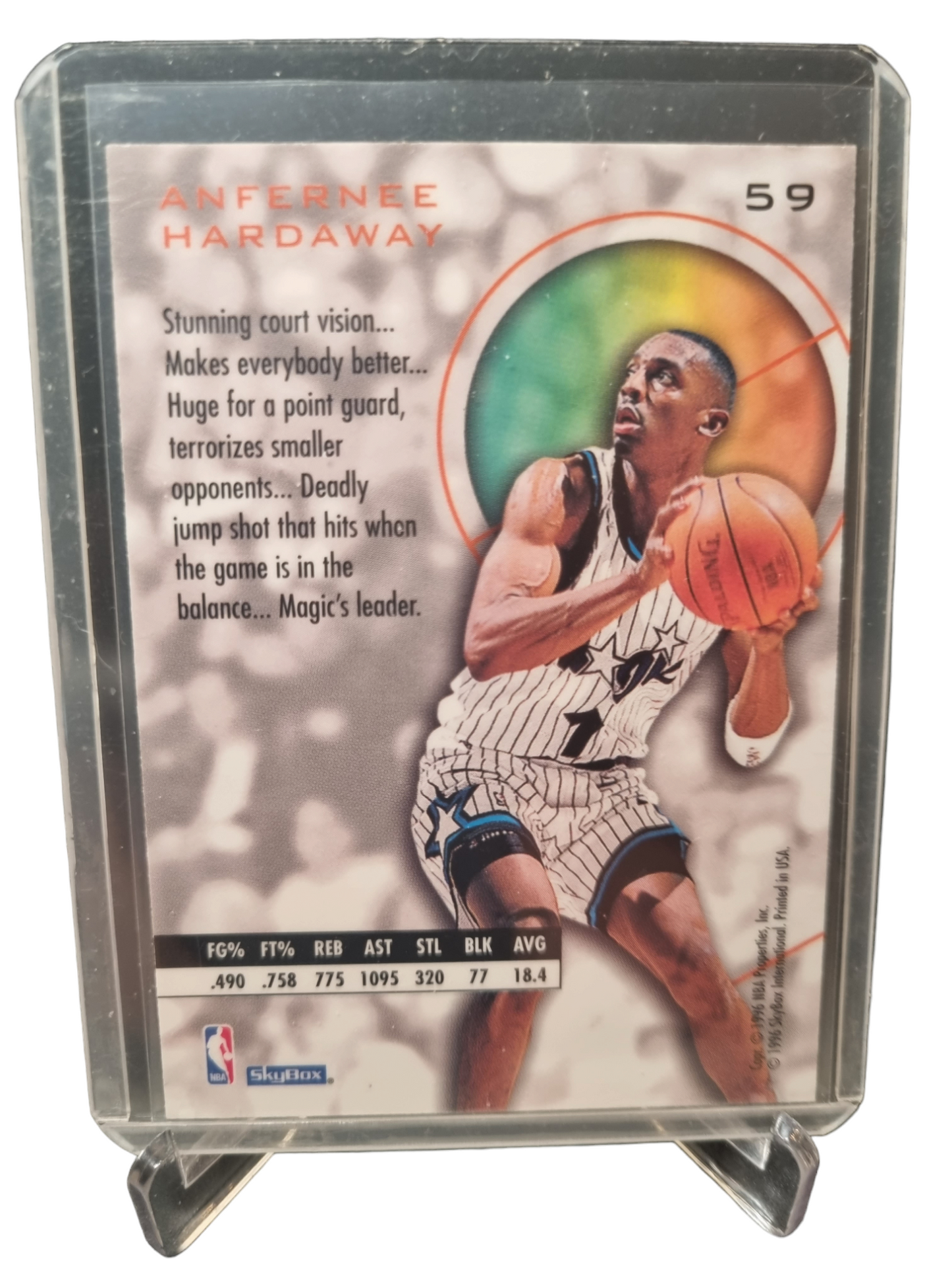 1996 Skybox #59 Anfernee Hardaway Blue Border