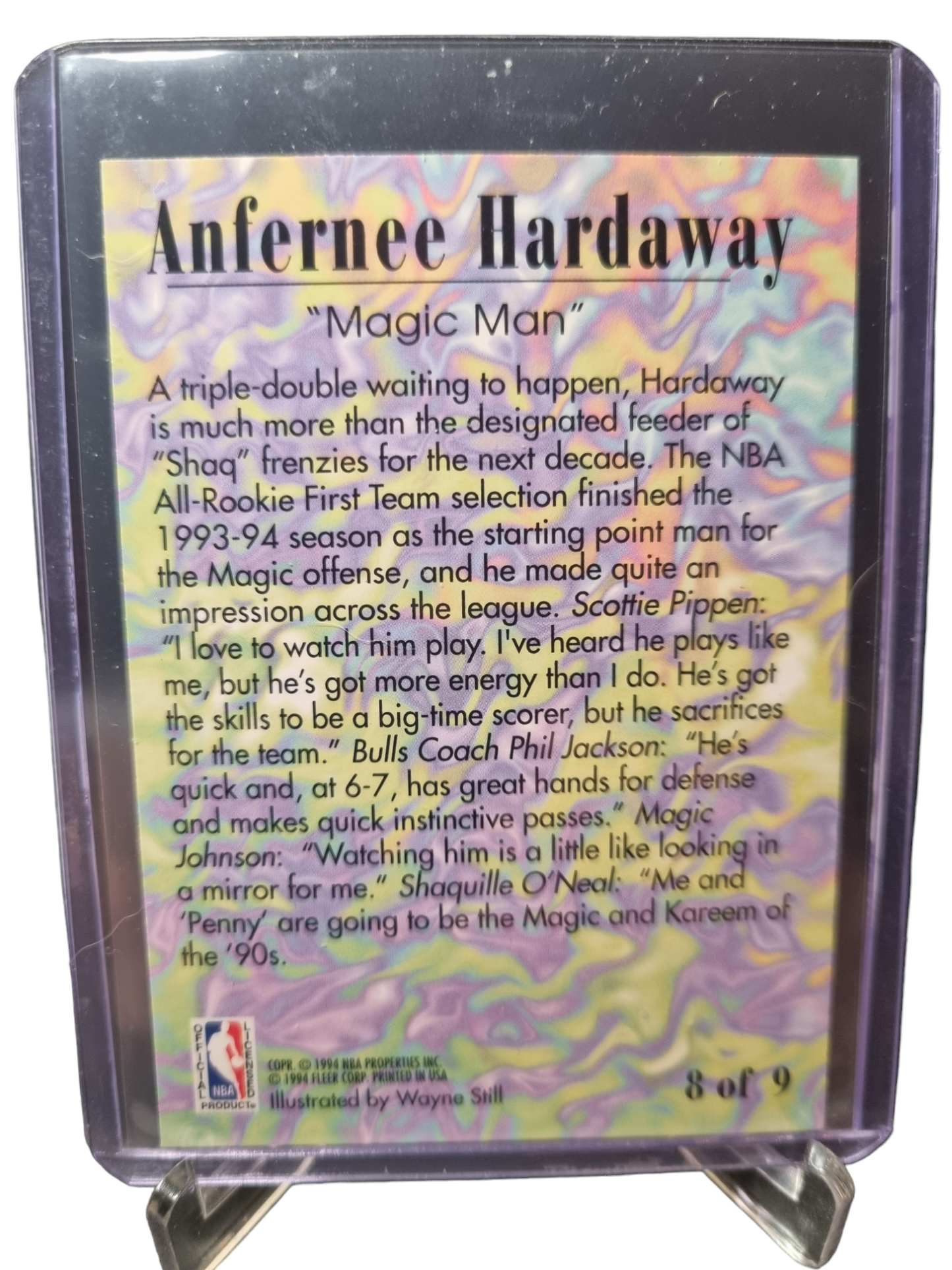 1994-95 Fleer #8 of 9 Anfernee Hardaway Magic Man Illustration