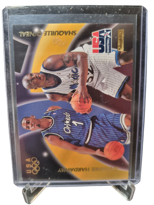 1996 Skybox #55 Anfernee Hardaway/Shaquille O'Neal USA Basketball Awesome Duos
