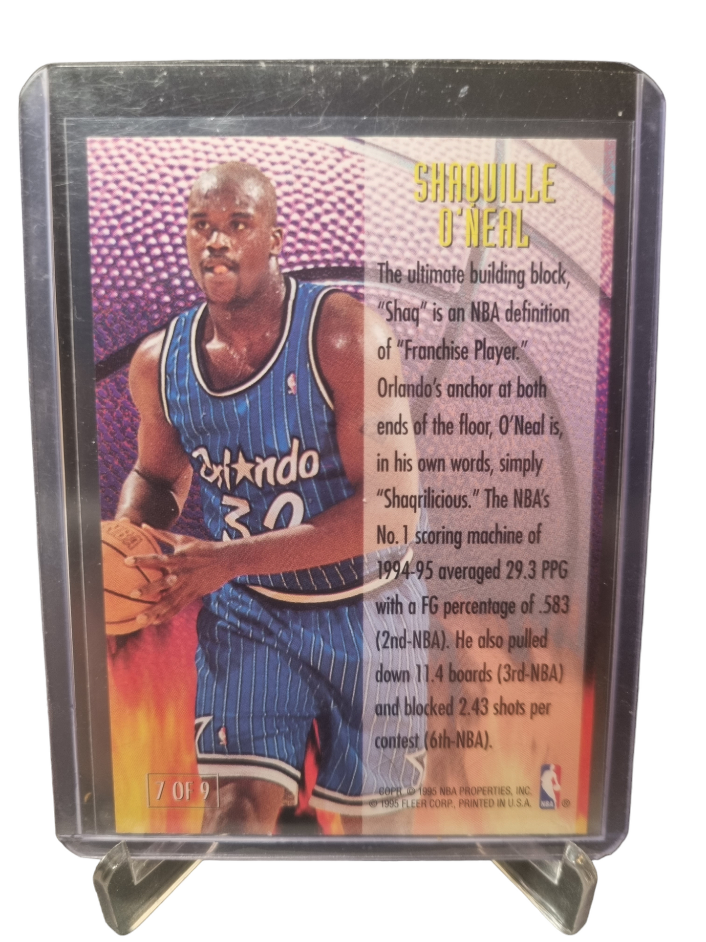 1995-96 Fleer #7 of 9 Shaquille O'Neal Franchise Futures