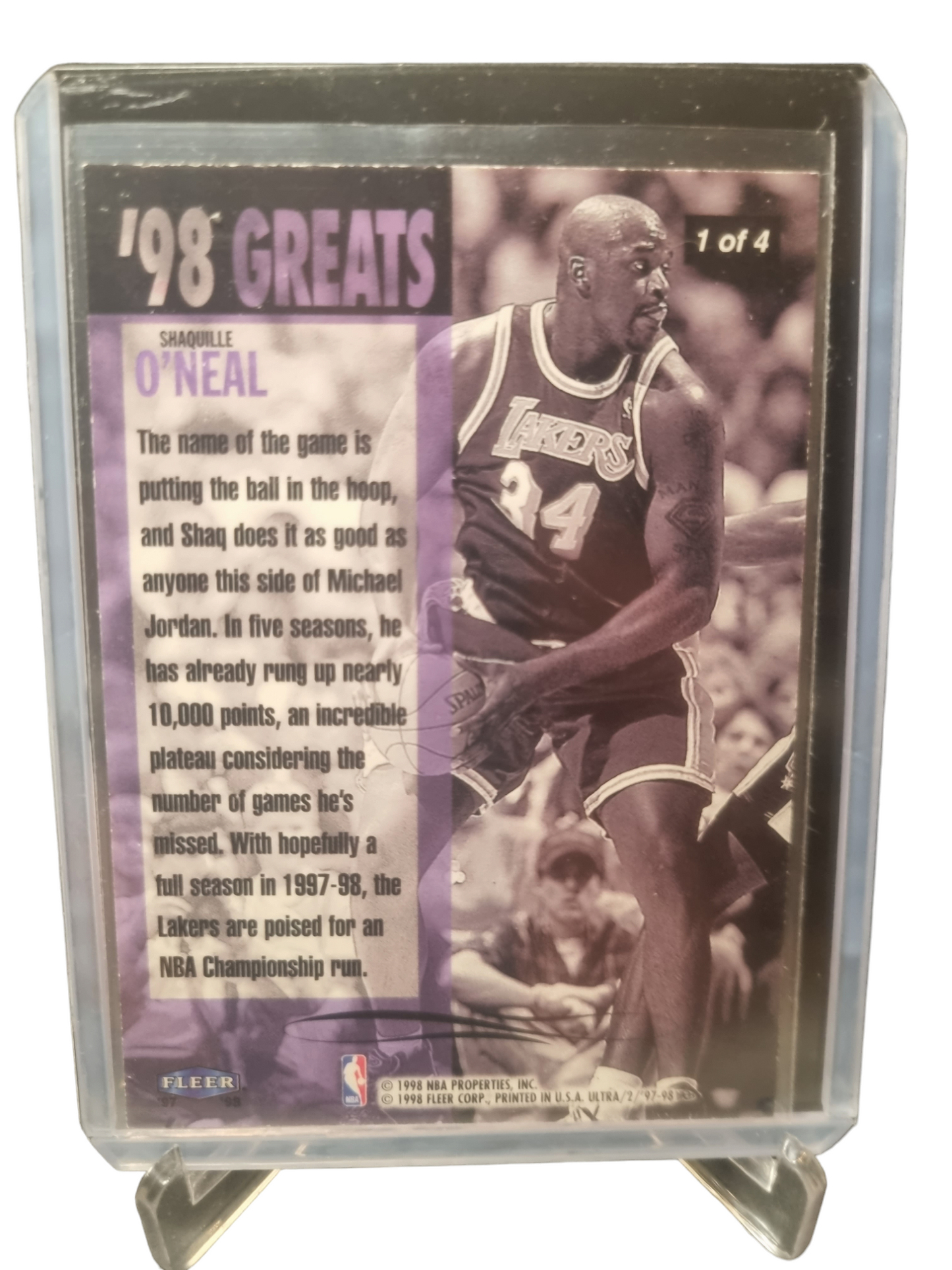 1997-98 Fleer #1 of 4 Shaquille O'Neal 98 Greats