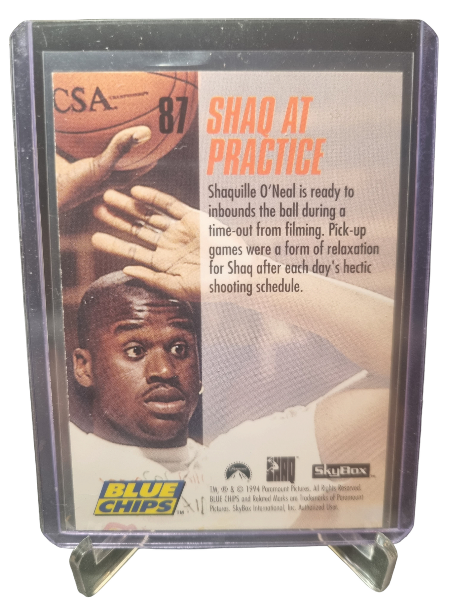 1994 Blue Chips #87 Shaquille O'Neal Shaq At Practice