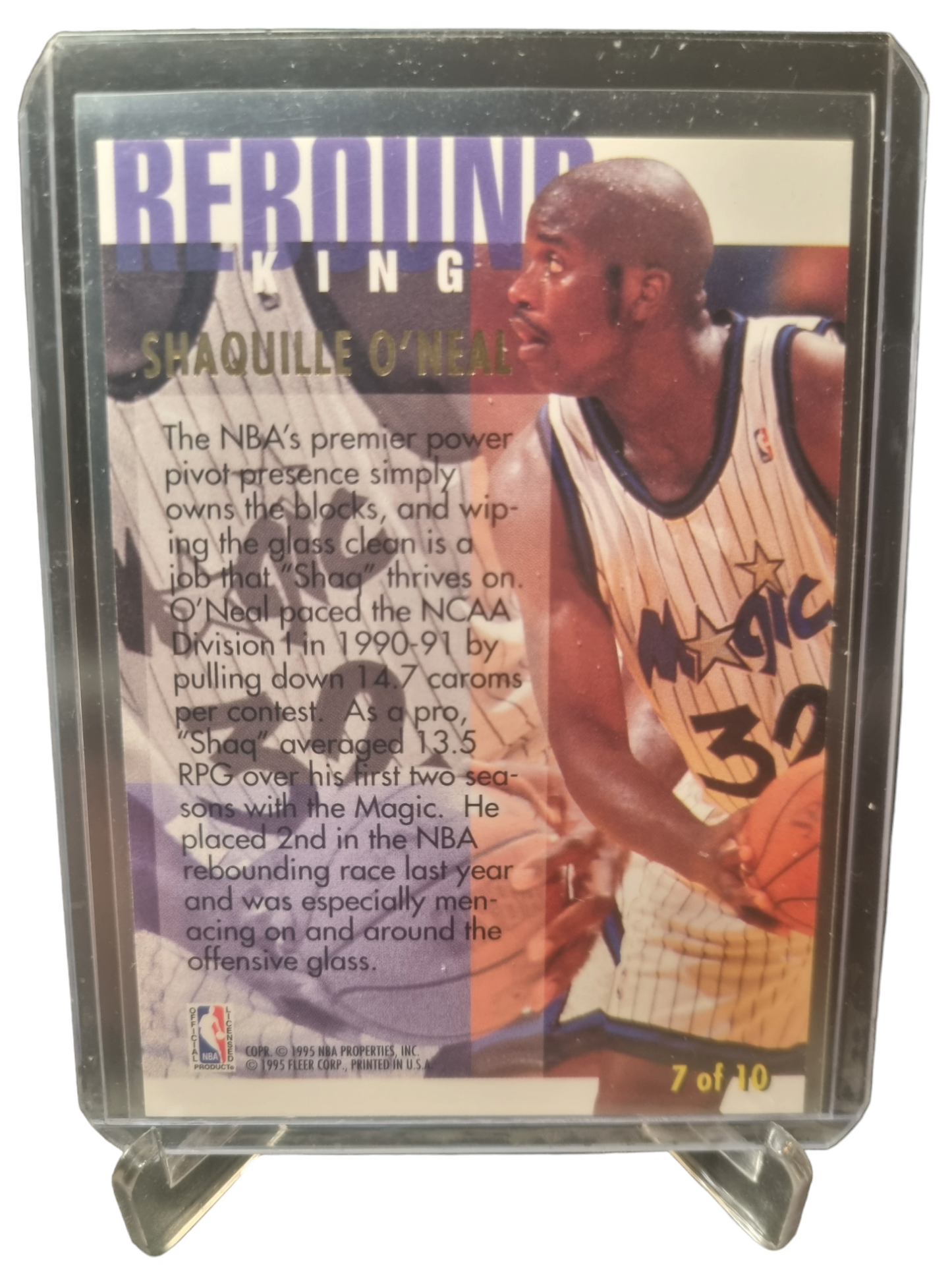 1994-95 Fleer Ultra #7 of 10 Shaquille O'Neal Rebound King