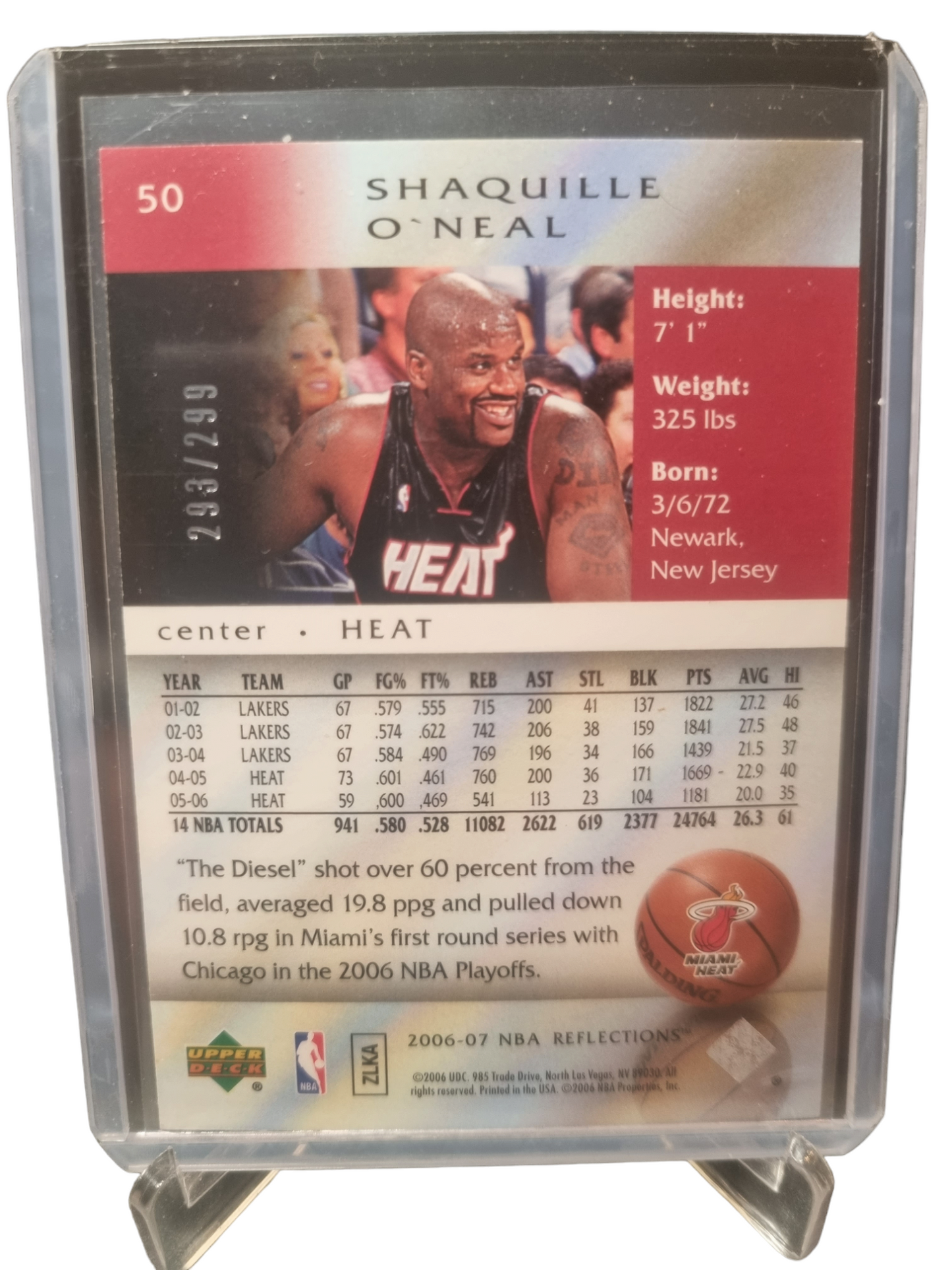 2006-07 Upper Deck #50 Shaquille O'Neal NBA Reflections 293/299